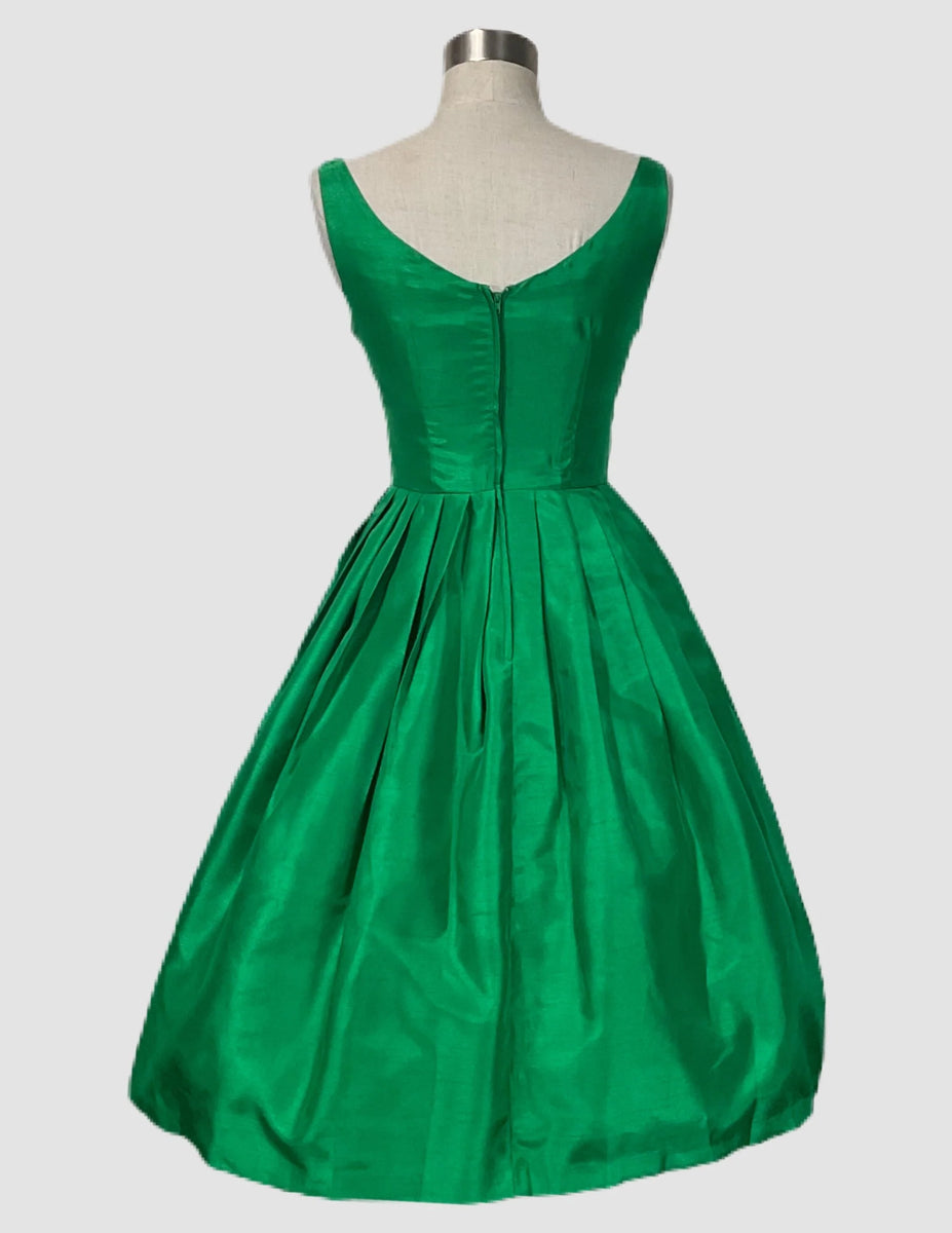 Elizabeth Kelly Green Shantung Retrospec'd Clothing