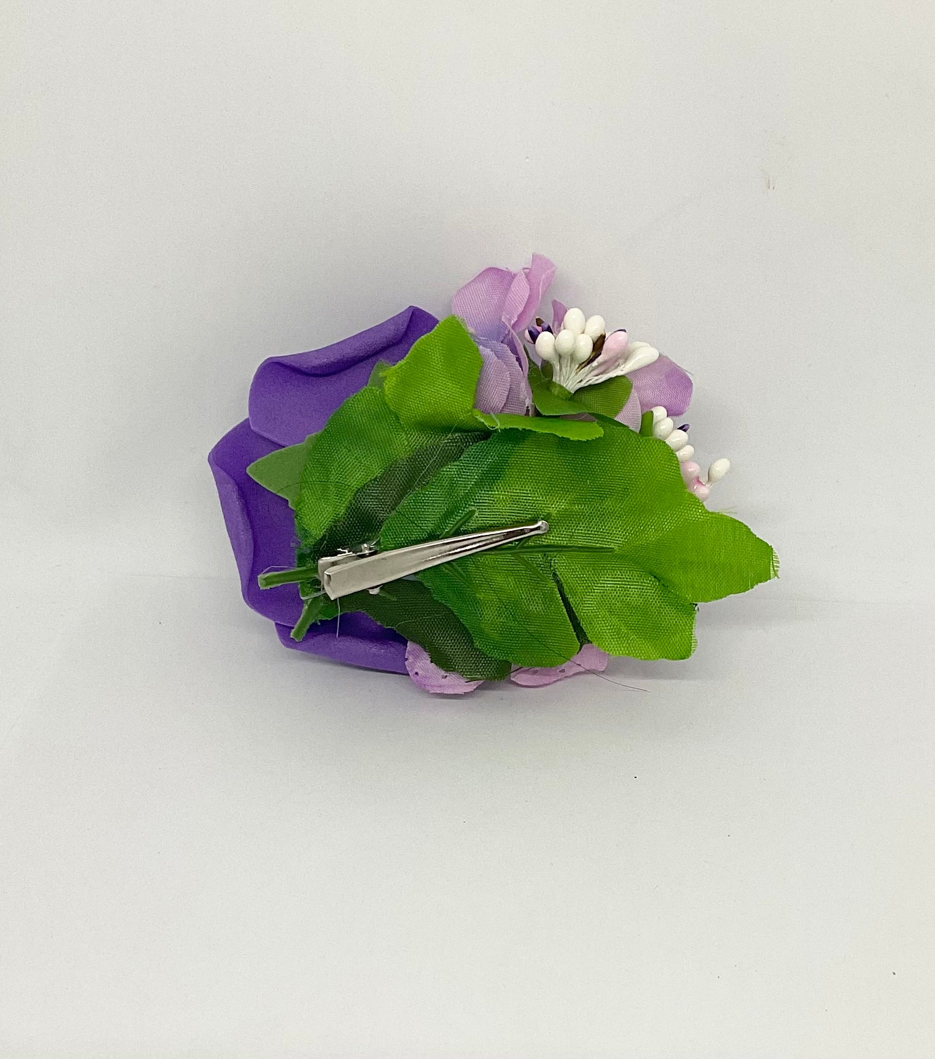 Romantic Purple and Lavender Rose Hair Flower