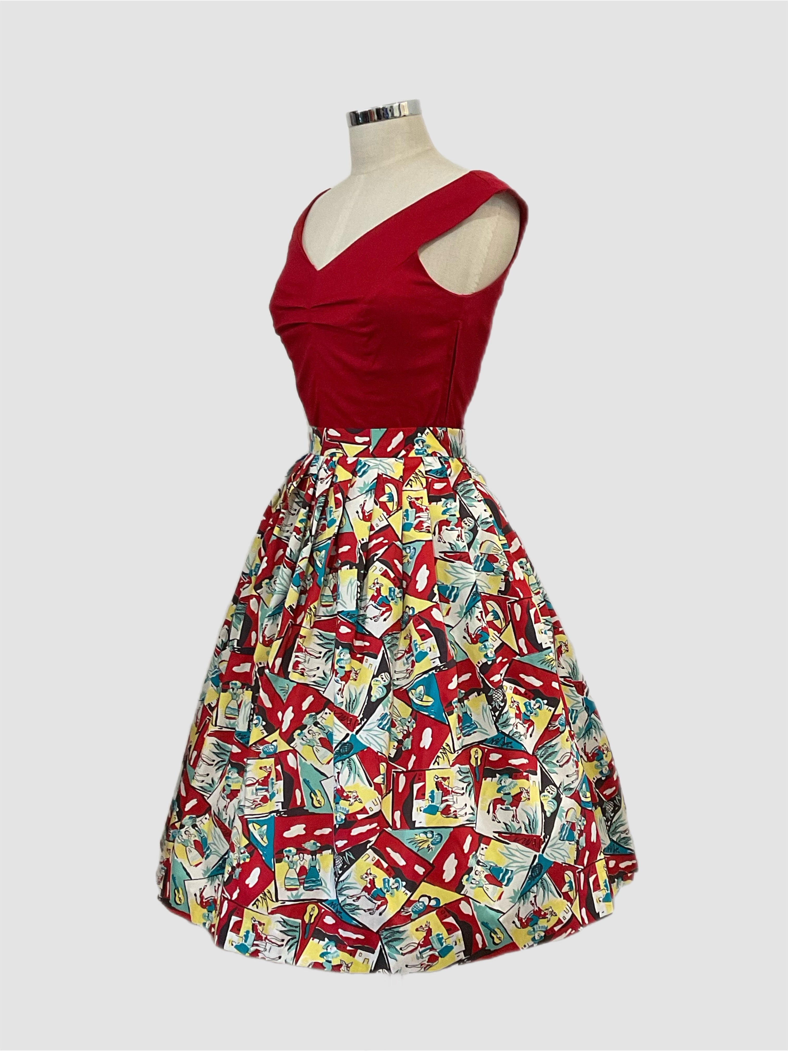 Corina South Of the Border  Vintage Style Skirt