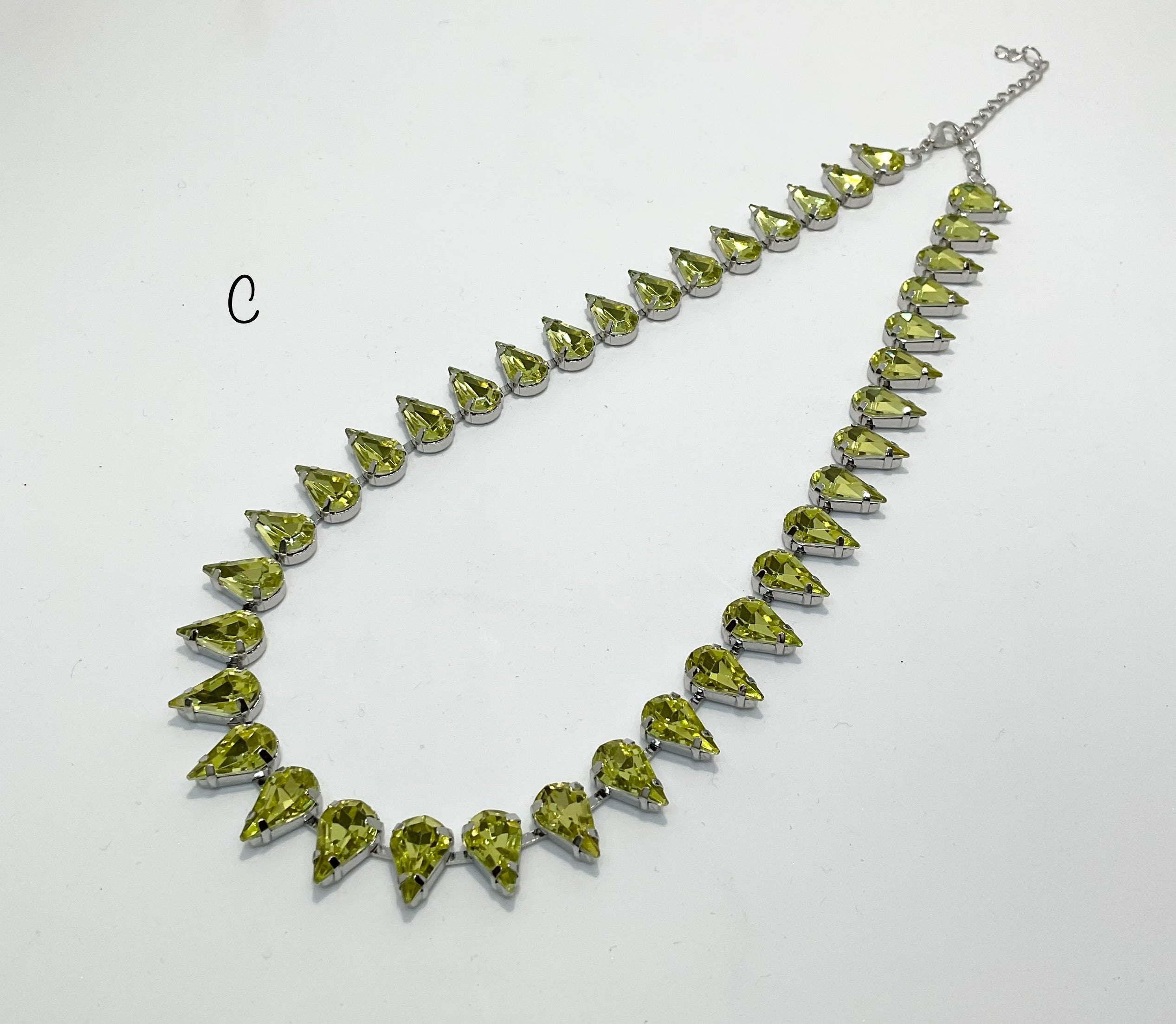 Teardrop Necklace Green Collection