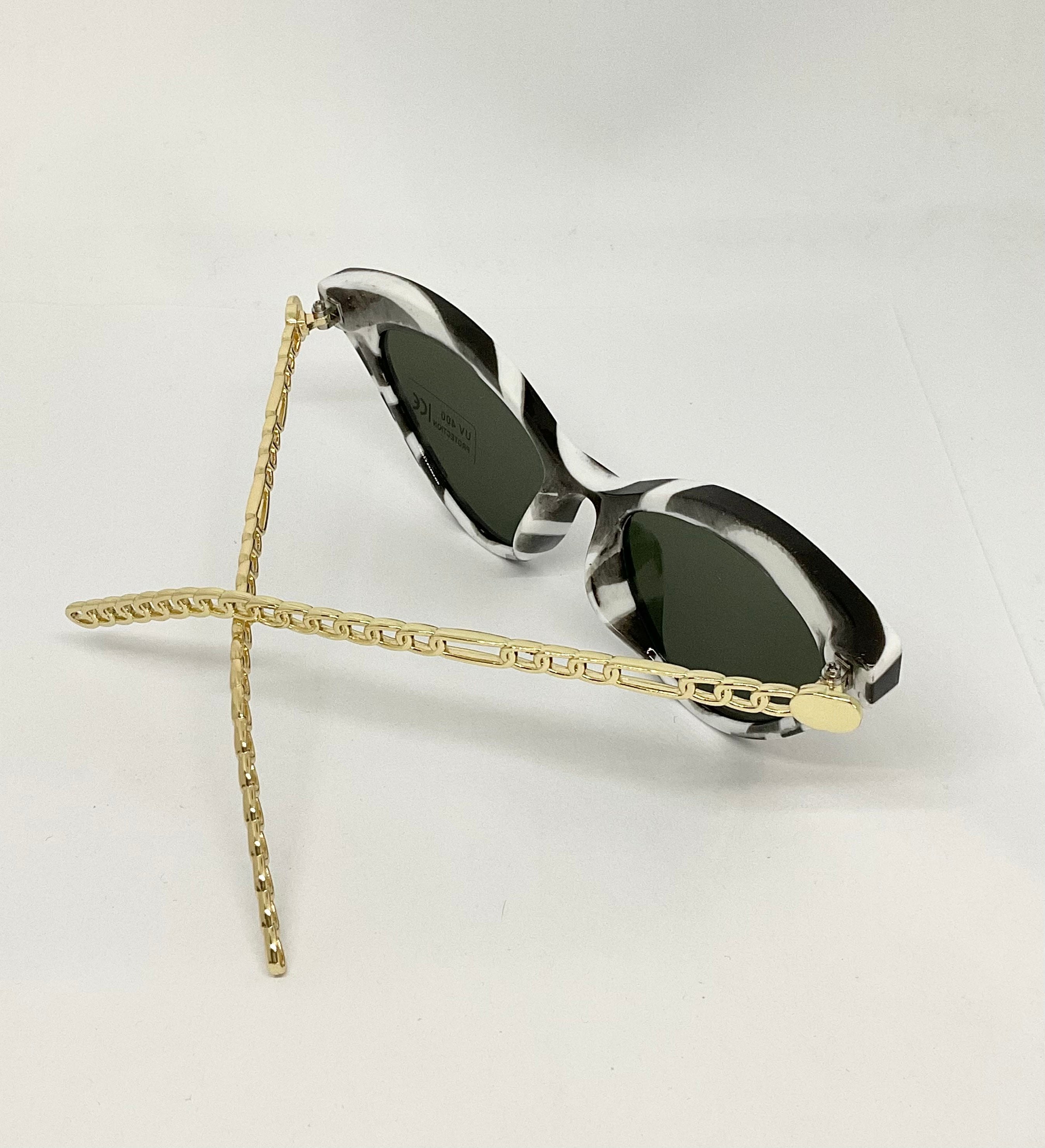 Art Moda Sunglasses Black/white Stripe