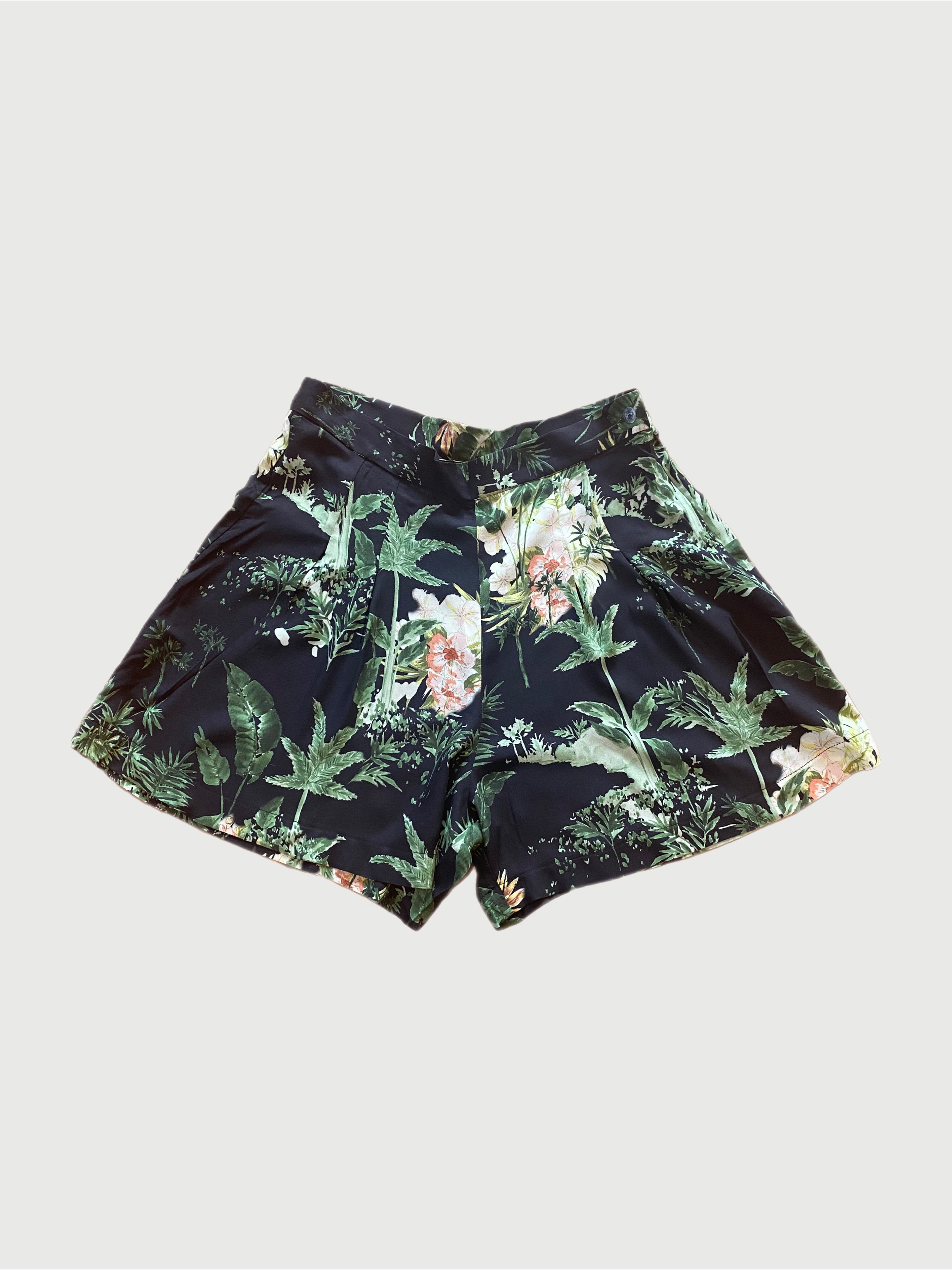 Broadway Shorts Tropical Palm 1940s vintage style shorts Retrospec'd Clothing