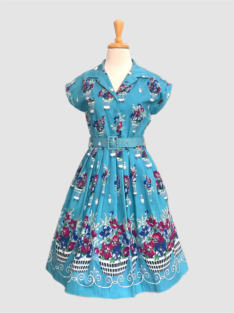 Connie Parisian Patio 1950s Vintage Style Dress Vintage Dress