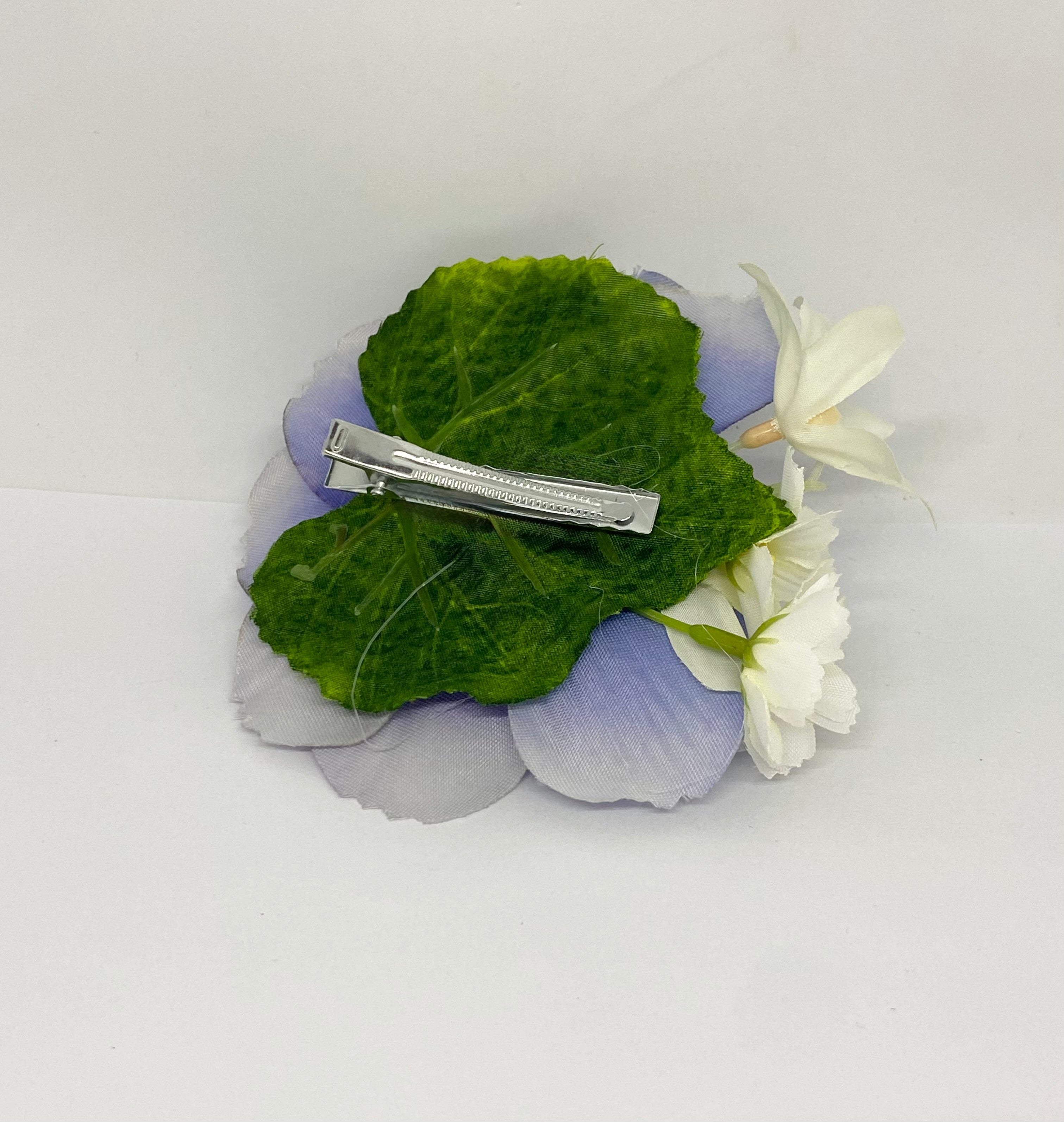 Cornflower blue large vintage style pin-up hair flower clip