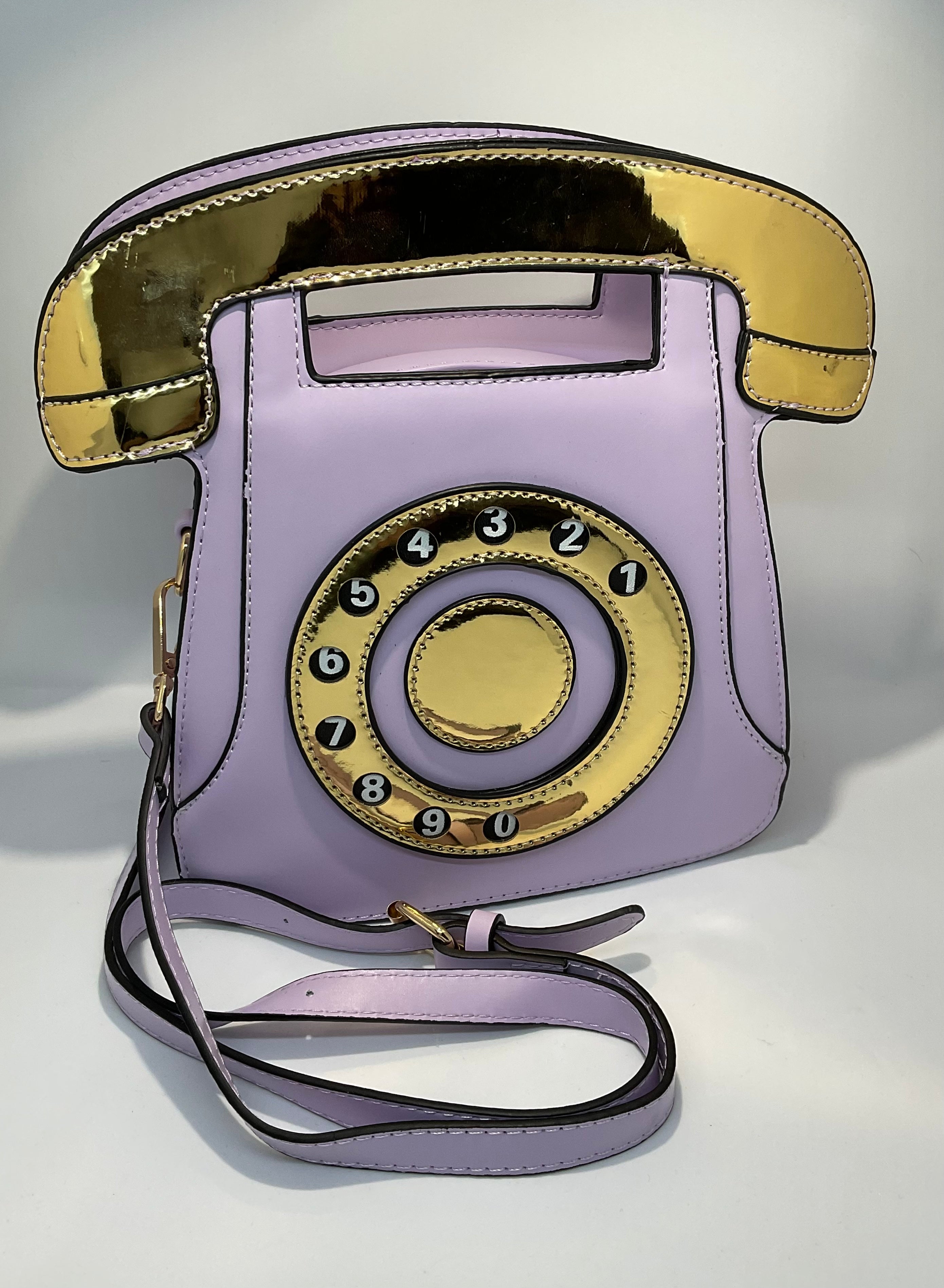 Telephone Mauve Novelty Bag