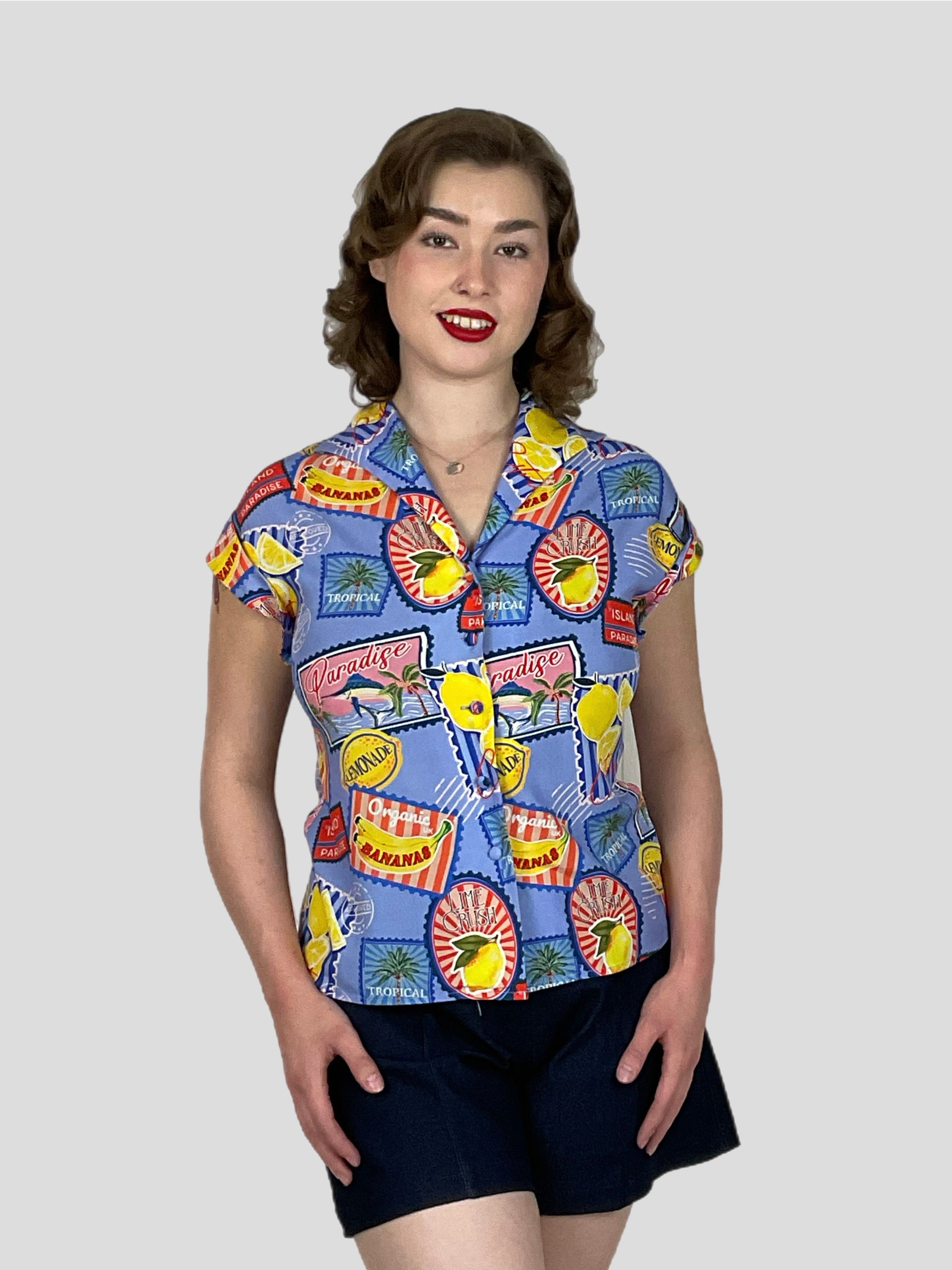 Tammy Summer Crush 1950s vintage Style Blouse
