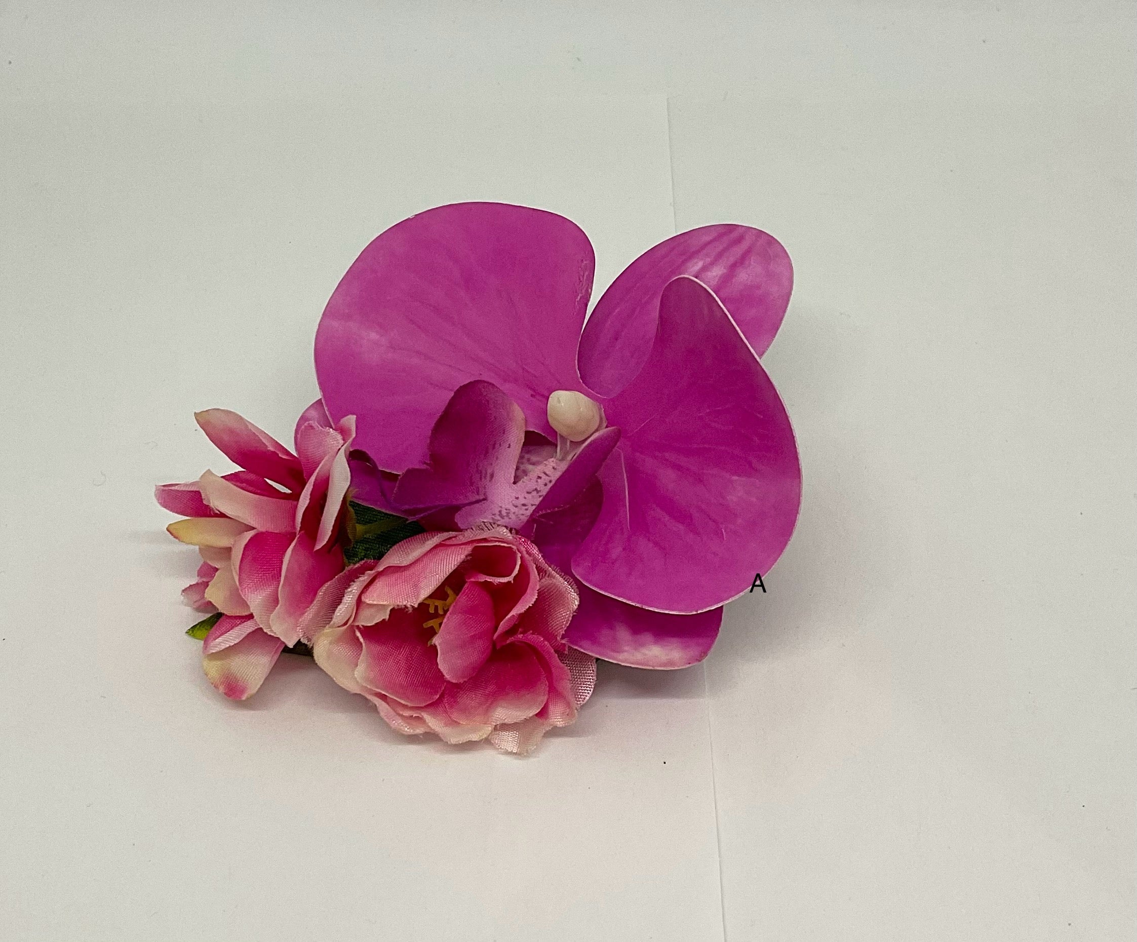 Hot Pink Orchid and Cherry Blossom Hair Flower