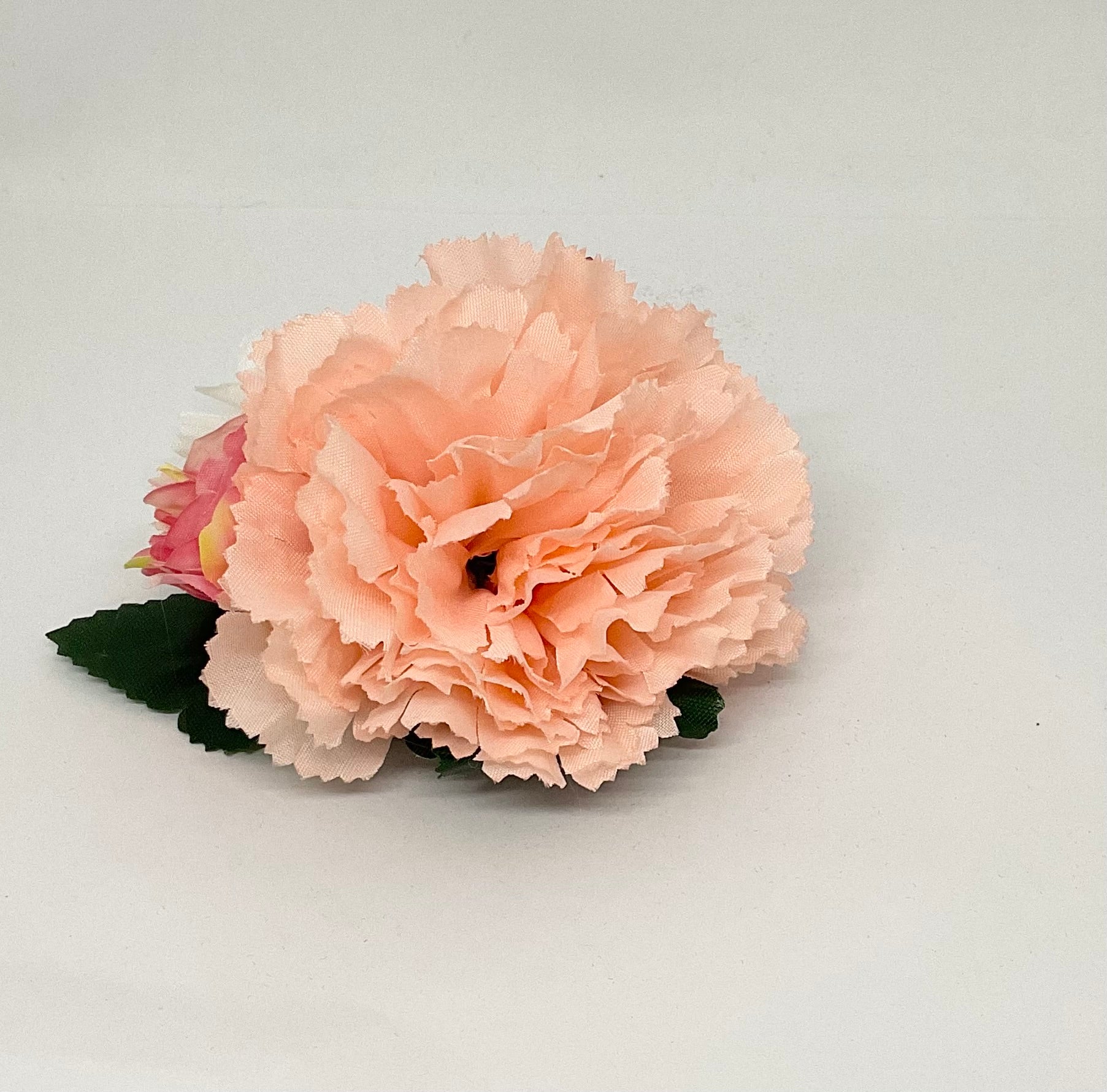 Peach Carnation Hair Flower