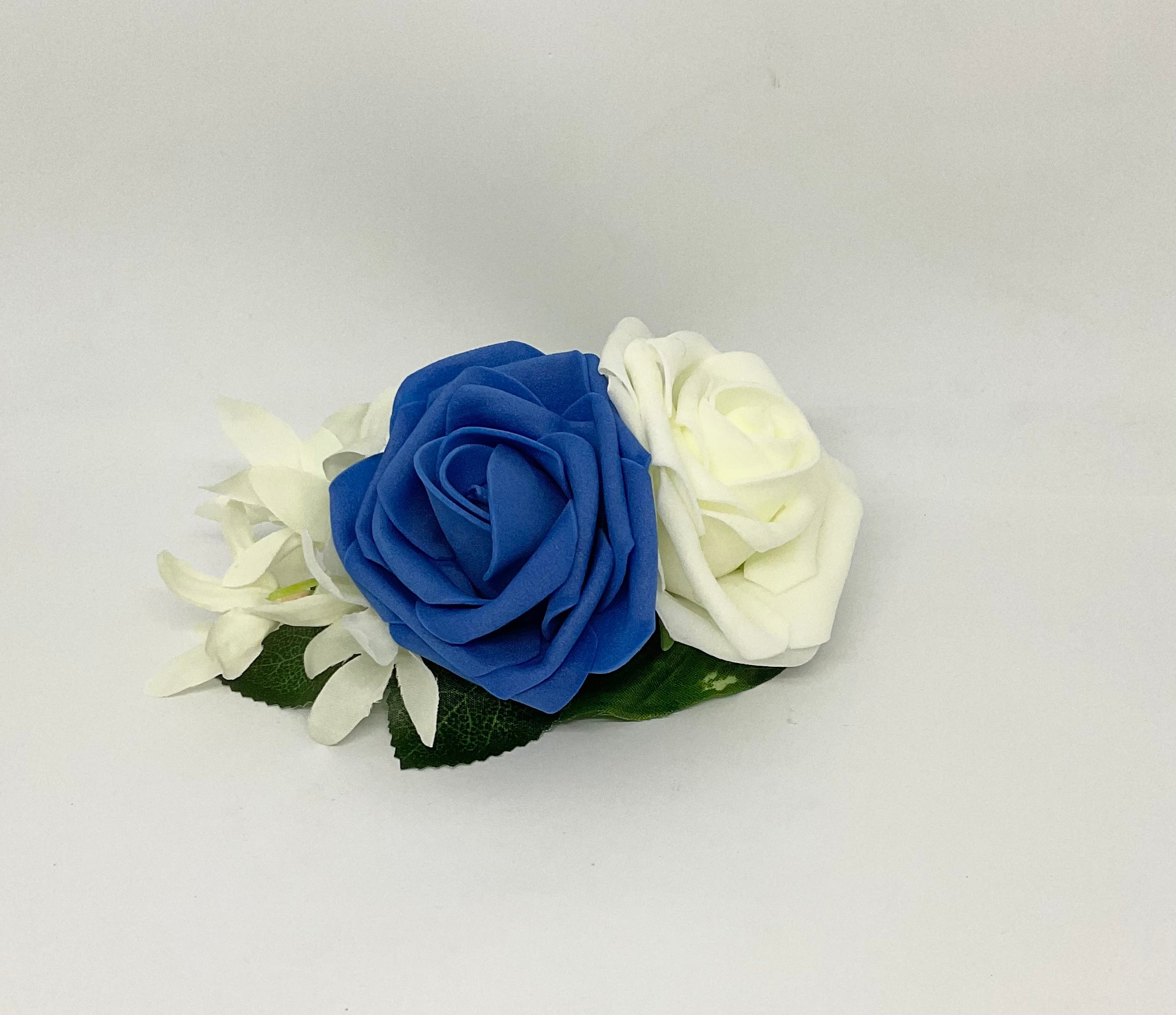 Romantic Blue Rose Hair Flower