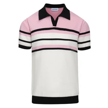 Fred Mod Knit Pink/Black/white Stripe