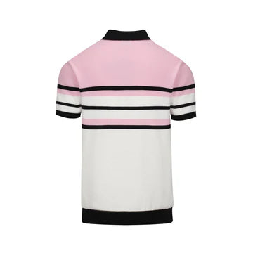 Fred Mod Knit Pink/Black/white Stripe