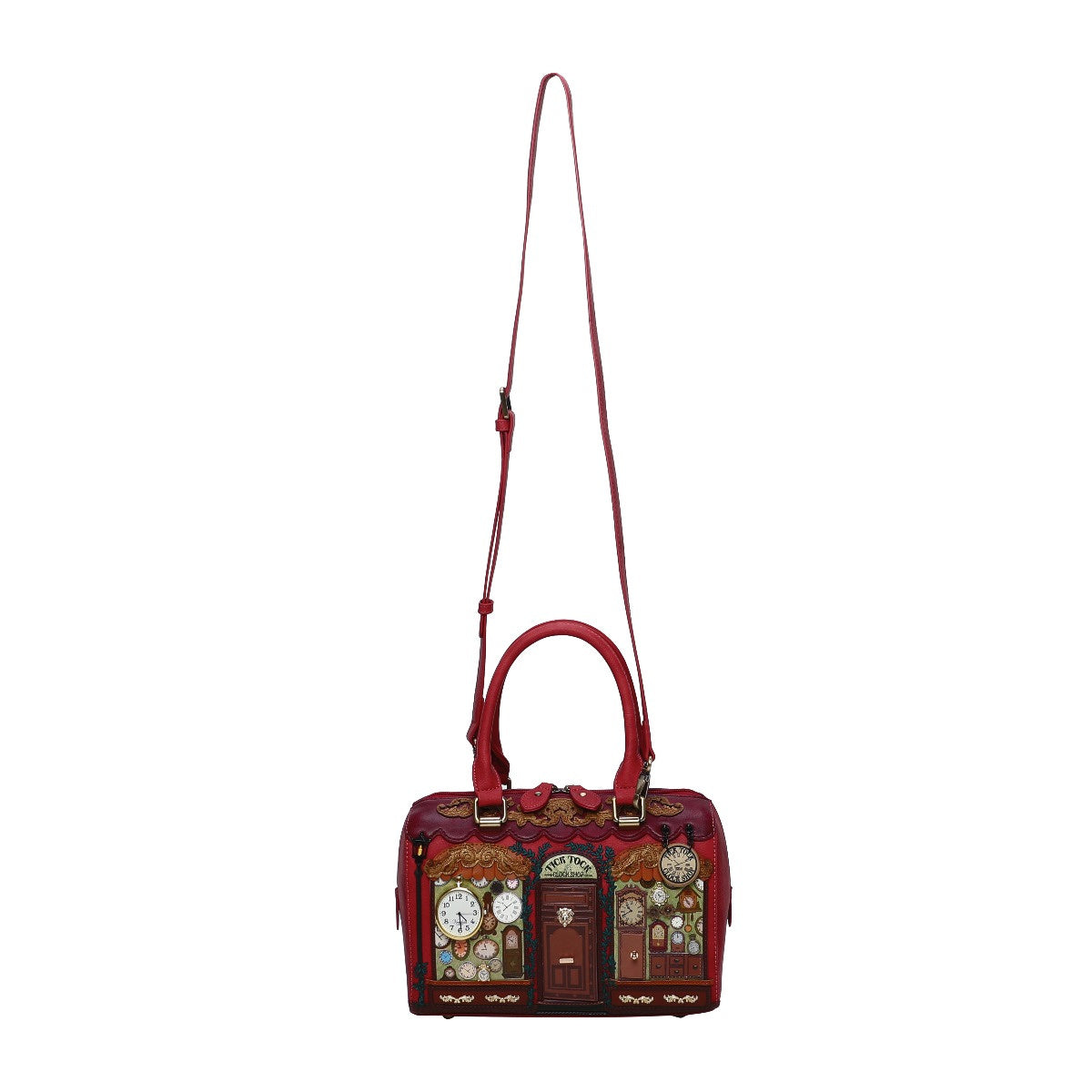 Vendula Tick Tock Clock Shop Speedy Bowler Bag