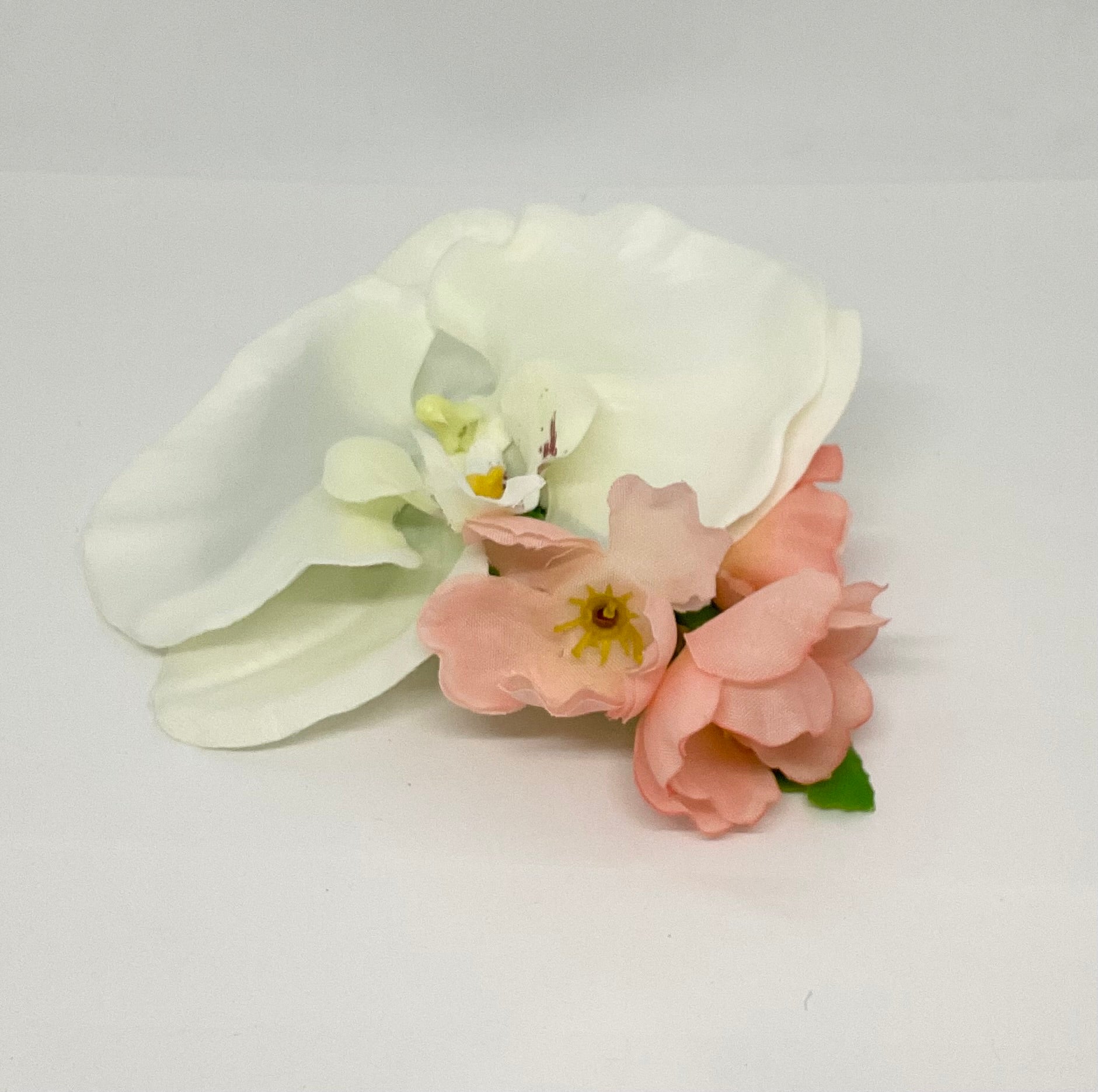 White Peach Blossom Orchid   1940’s/1950’s Style Hair Flower