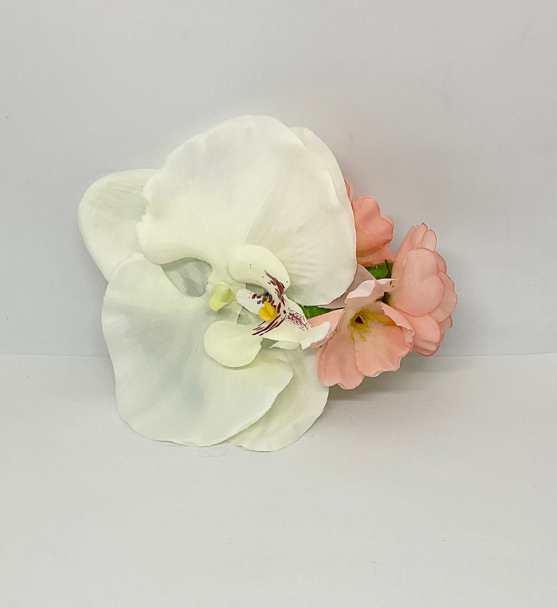 White Peach Blossom Orchid   1940’s/1950’s Style Hair Flower