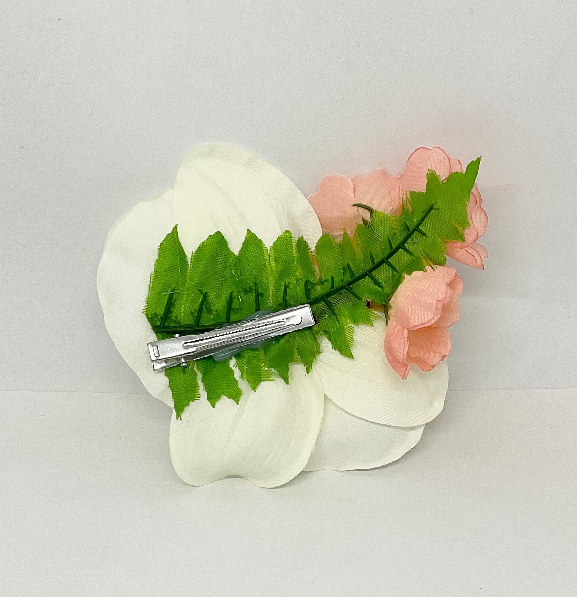 White Peach Blossom Orchid   1940’s/1950’s Style Hair Flower