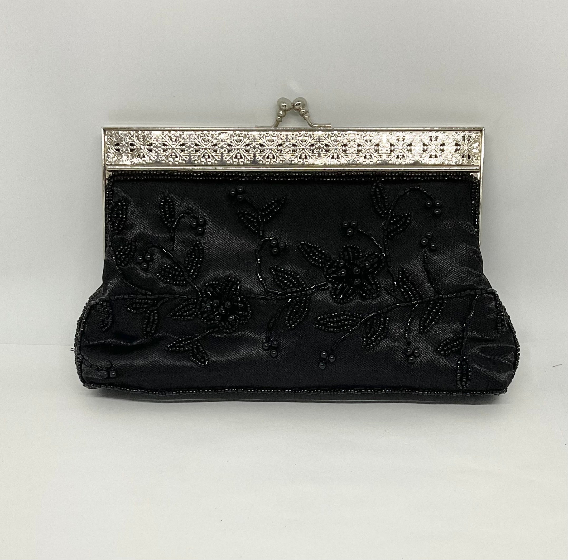 Vintage Style 1950/60’s Black Beaded Bag