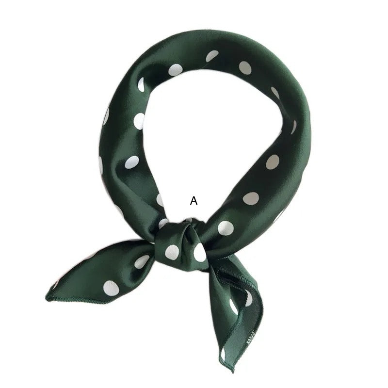 Polka Dot 1950s vintage Style Hair /Neck Scarf Multi