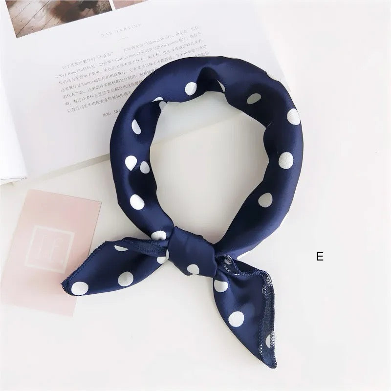 Polka Dot 1950s vintage Style Hair /Neck Scarf Multi