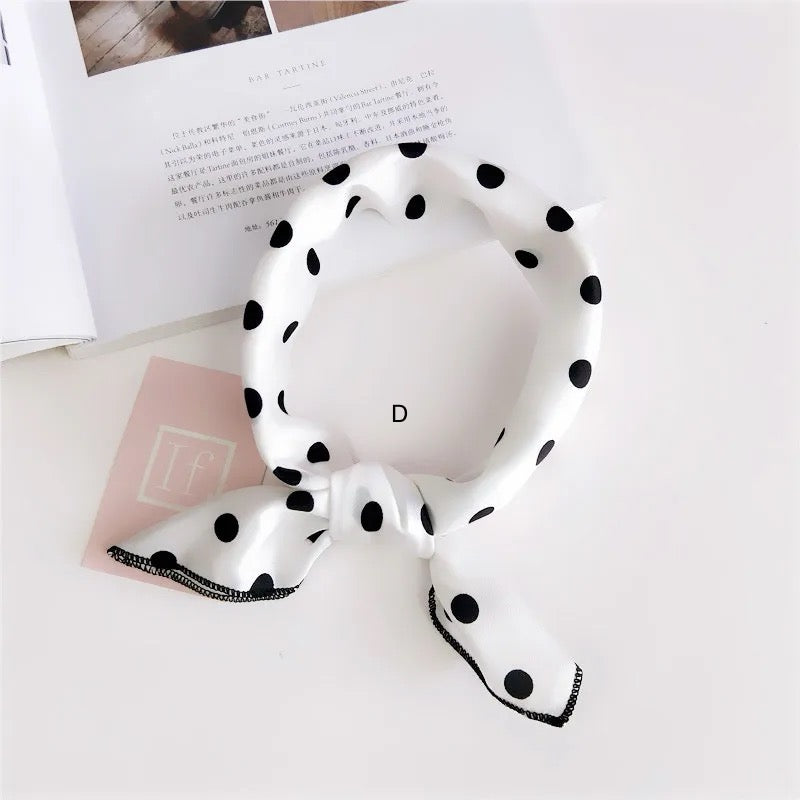Polka Dot 1950s vintage Style Hair /Neck Scarf Multi