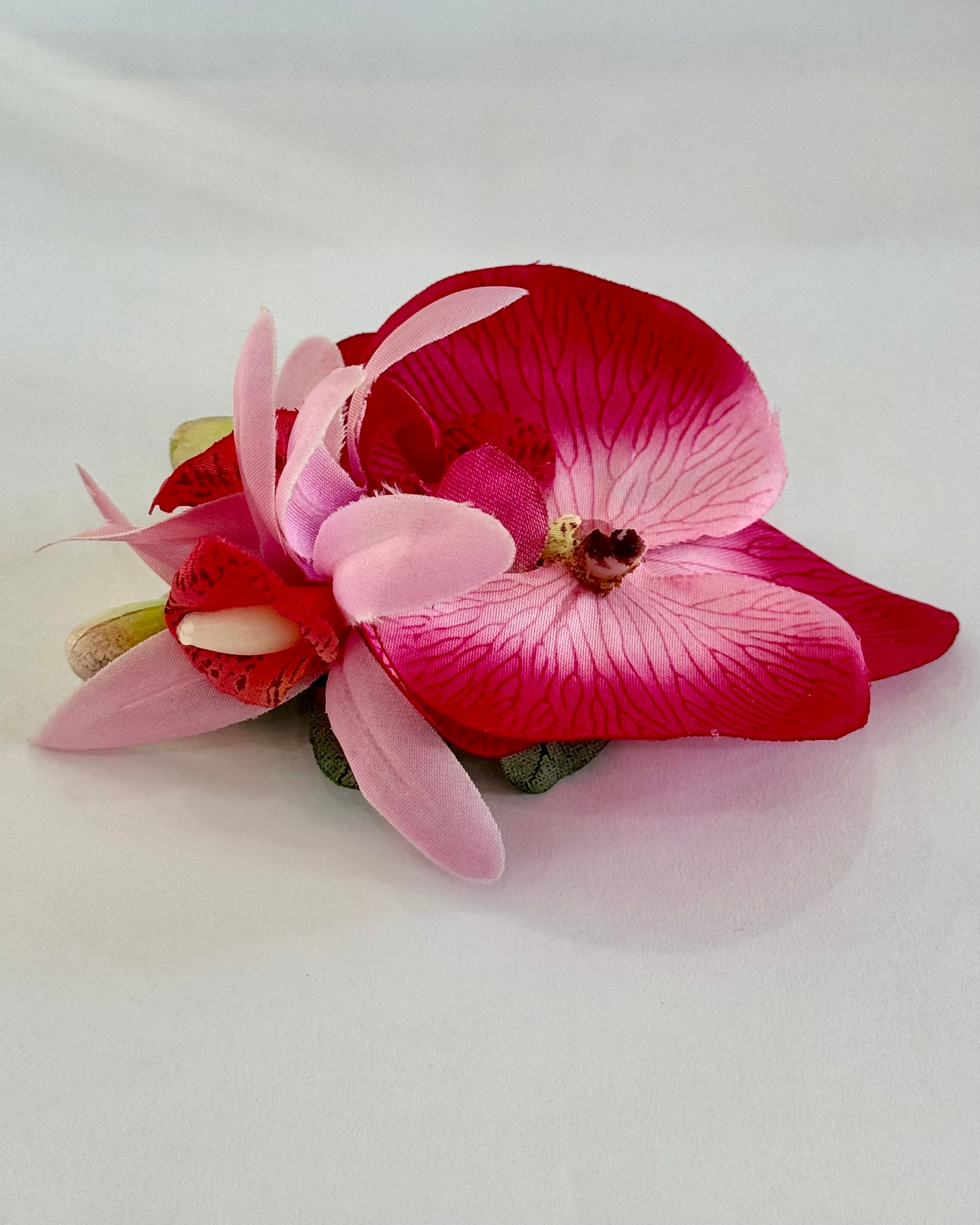 Pink Large Orchid Hair Flower Clip