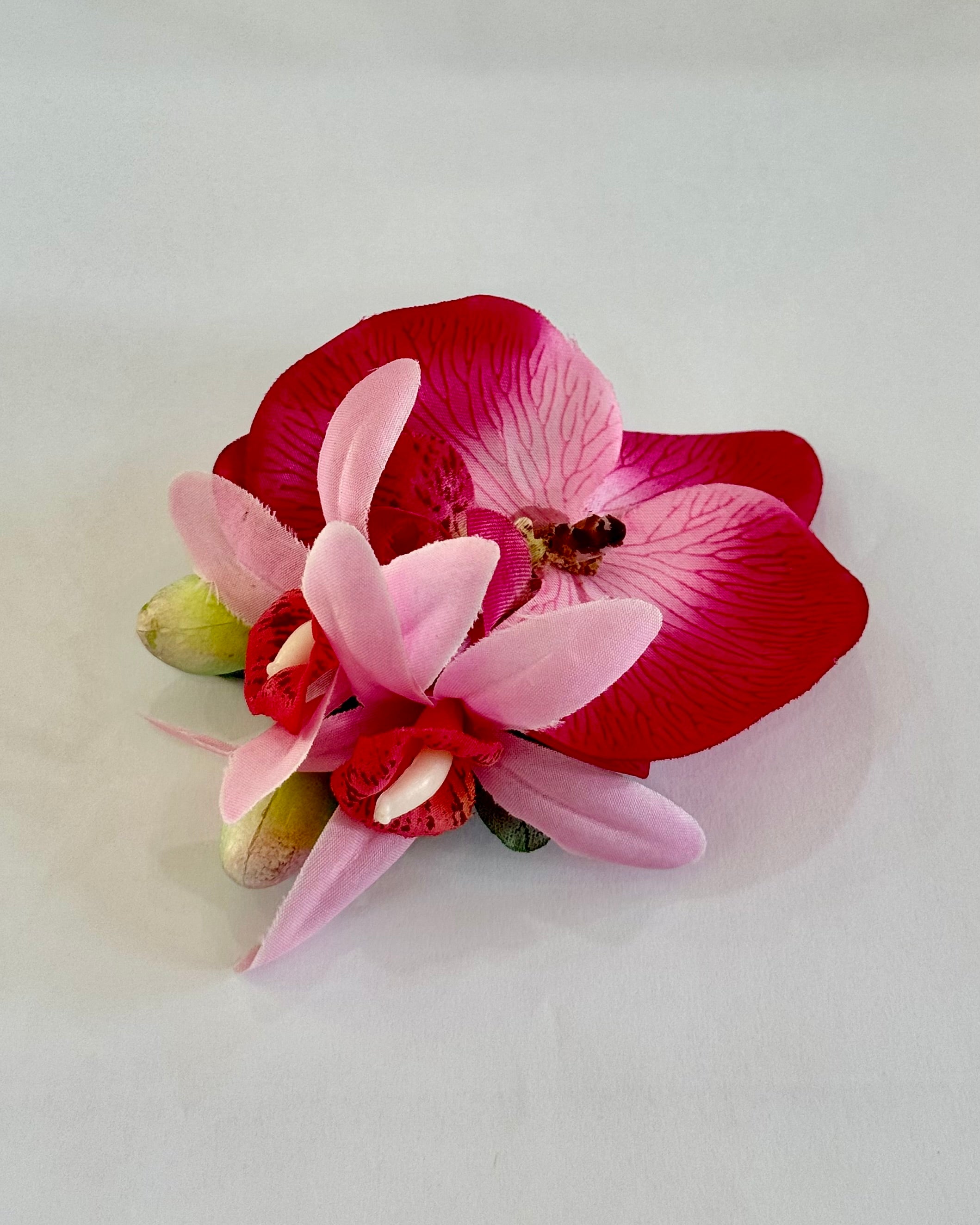 Pink Large Orchid Hair Flower Clip