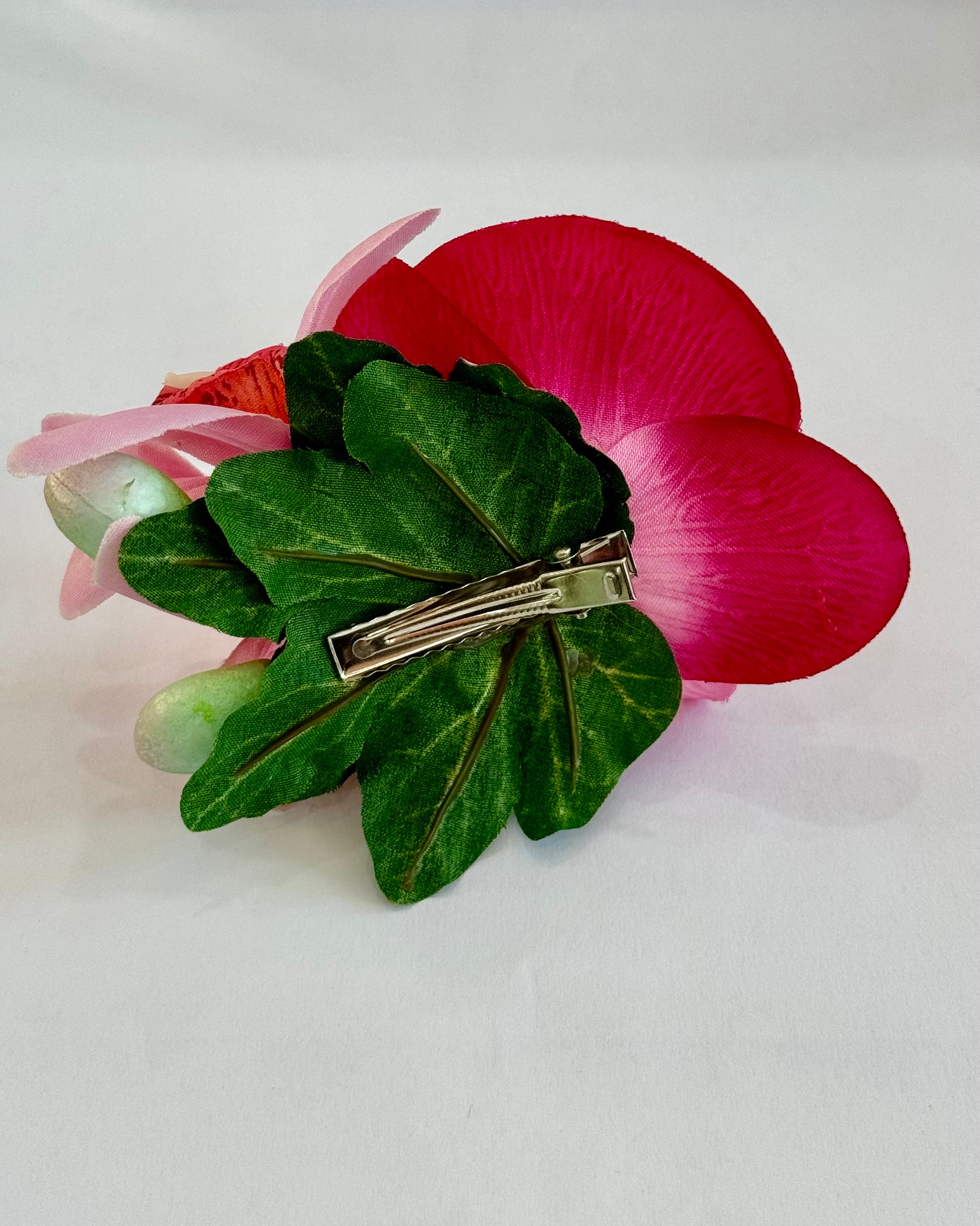 Pink Large Orchid Hair Flower Clip