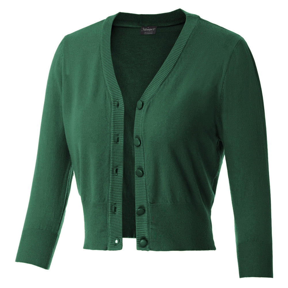 Blossom knit Cardigan forest Green Retrospec'd Clothing