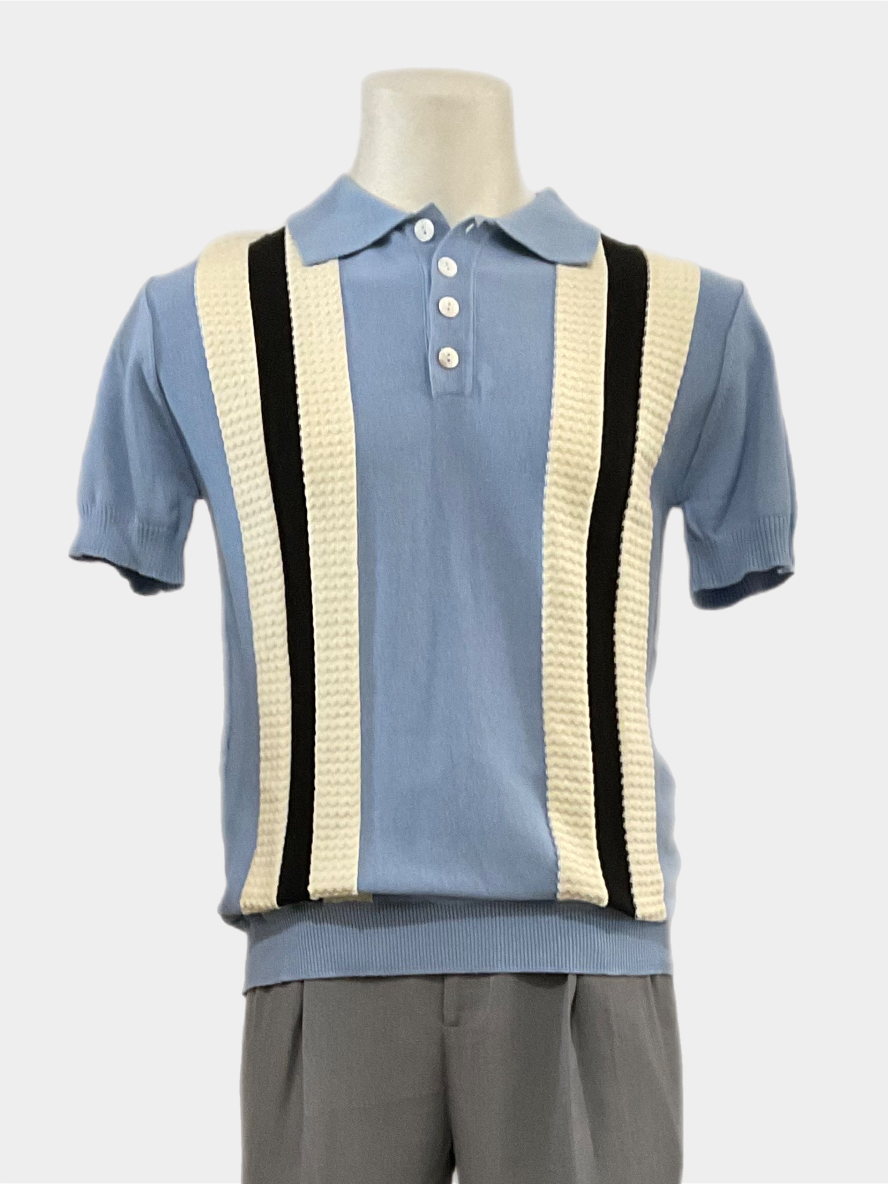 Fred Mod Knit Blue Terry Stripe