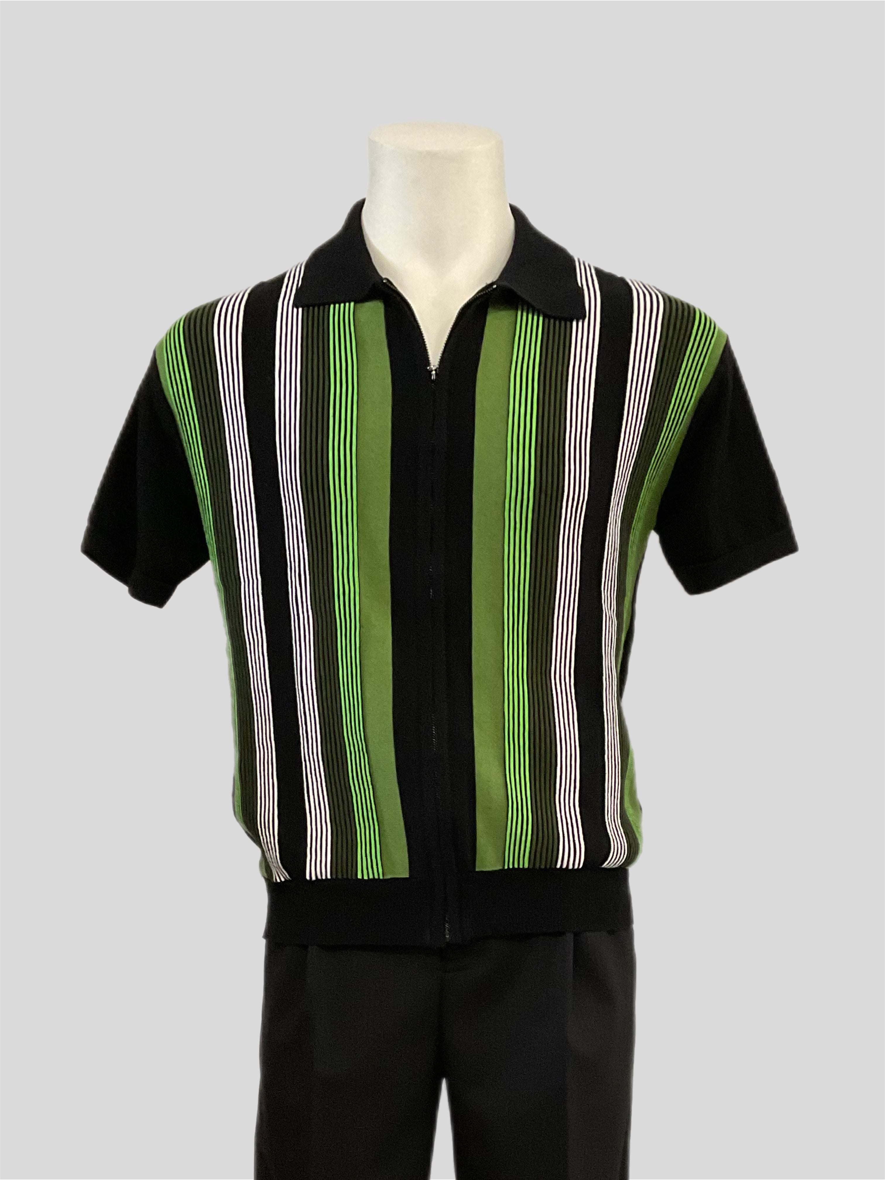 Harry Mod Knit Green Stripe