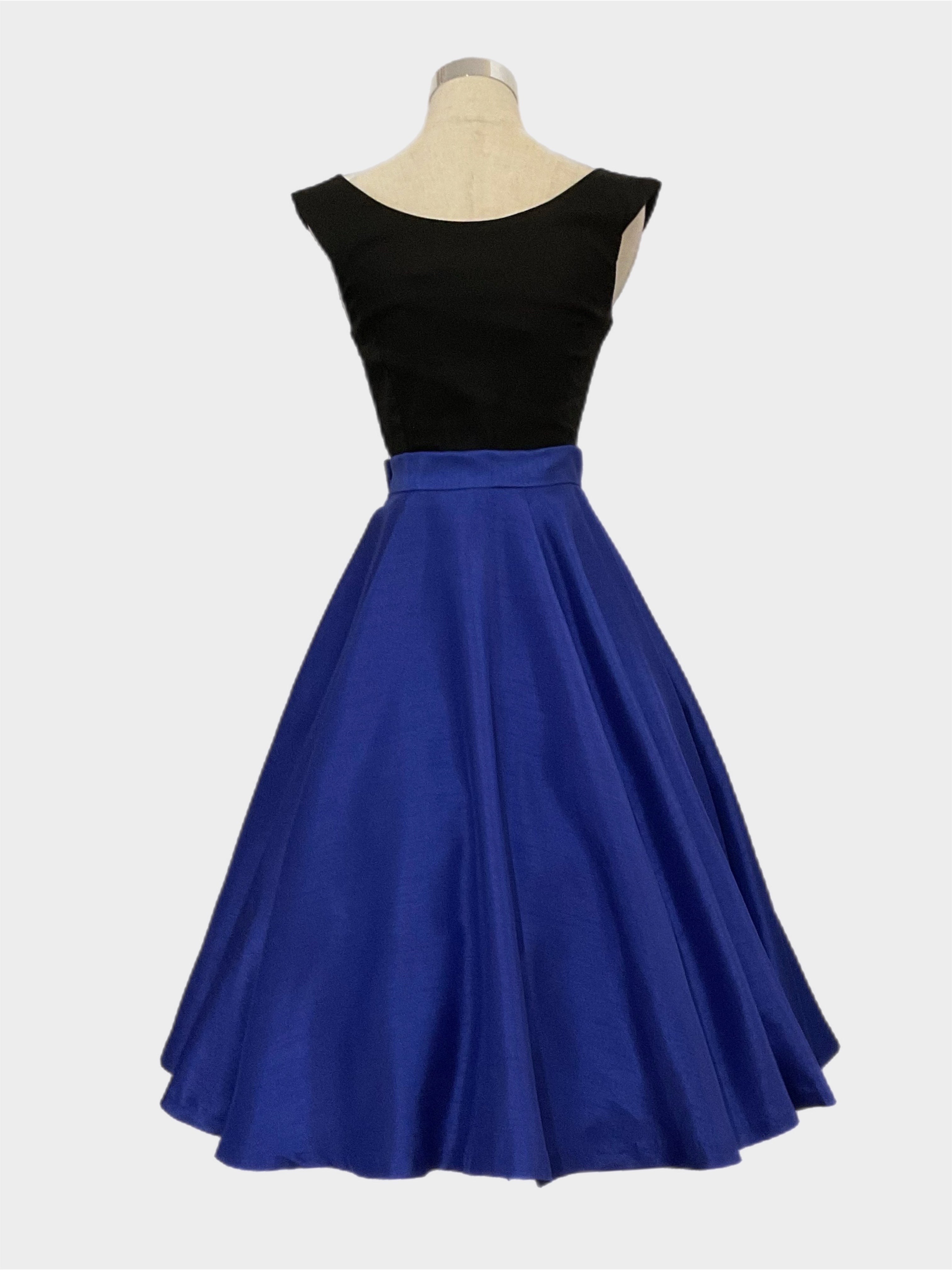 Grace Kelly Skirt  Royal Blue Shantung