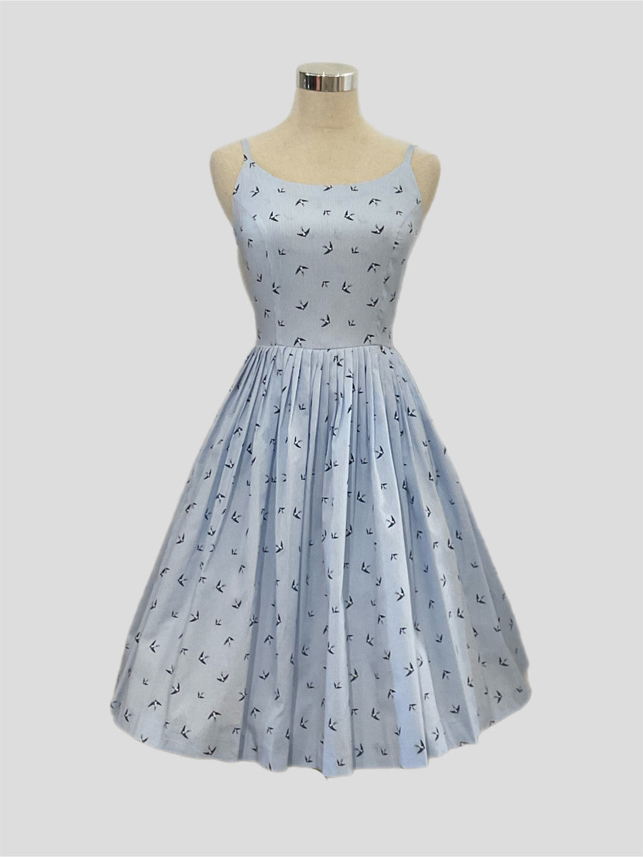 Gigi Blue Bird Vintage Dress