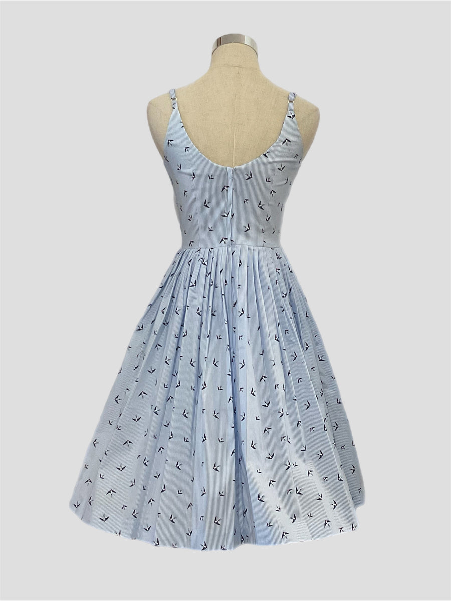 Gigi Blue Bird Vintage Dress