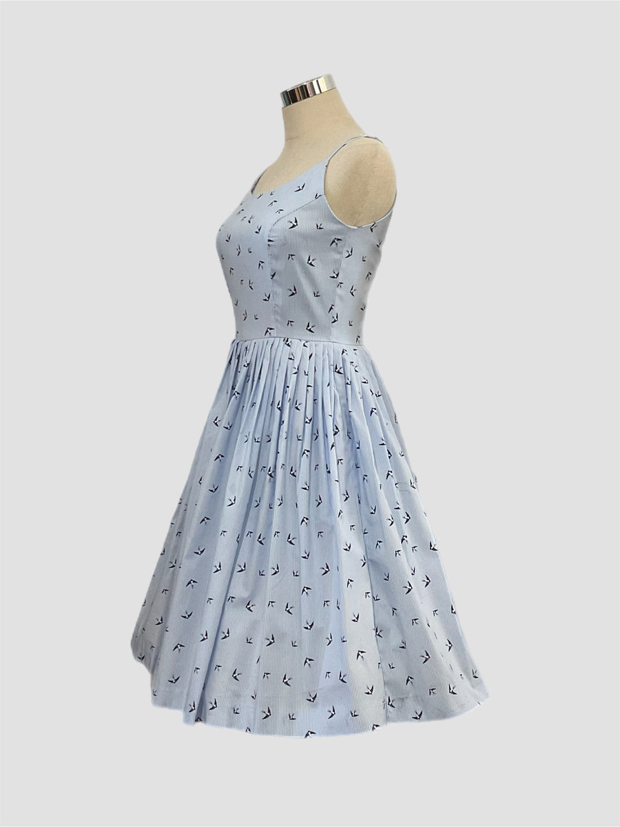 Gigi Blue Bird Vintage Dress