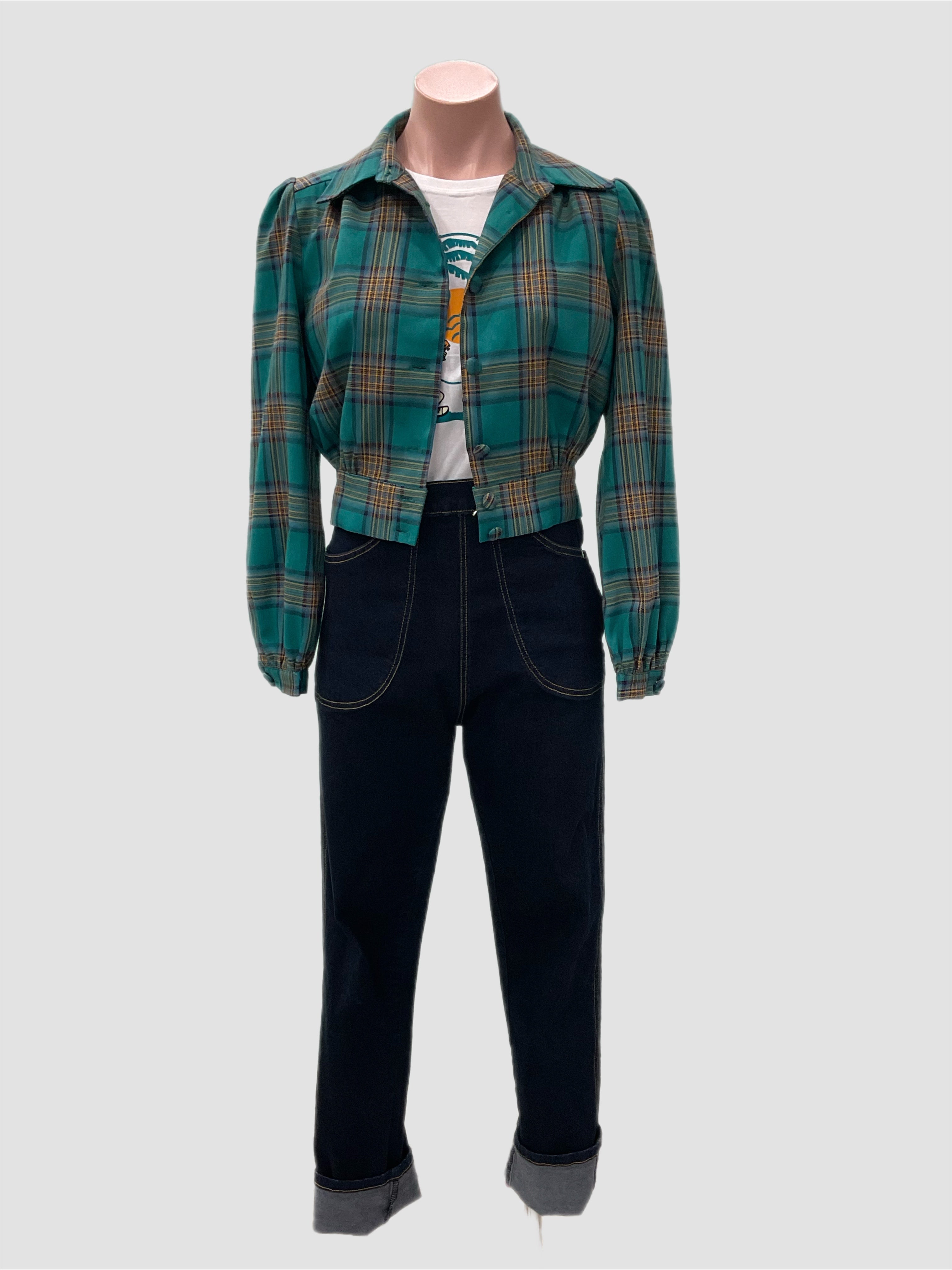 Rosie Jacket  Green Plaid