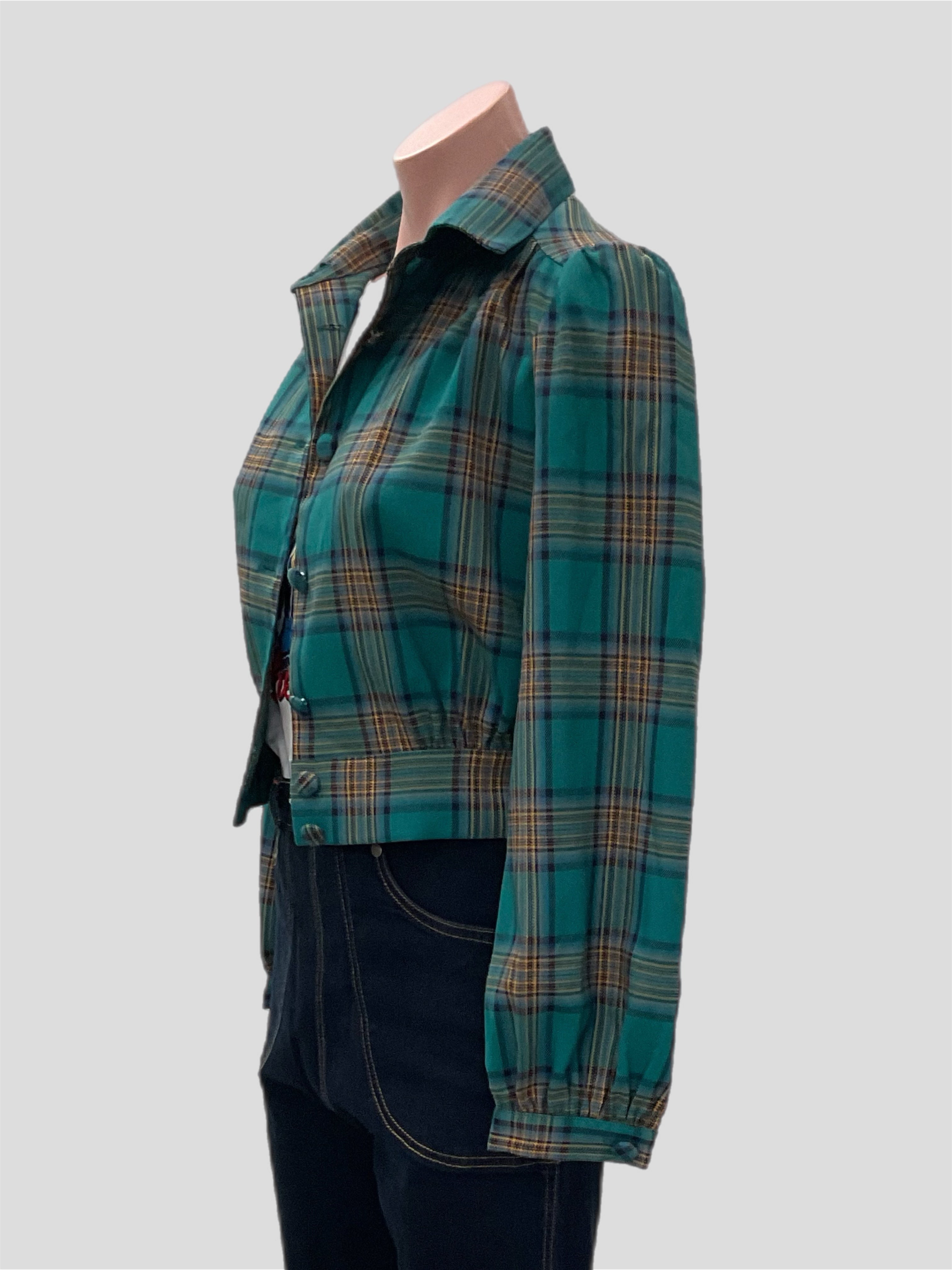 Rosie Jacket  Green Plaid