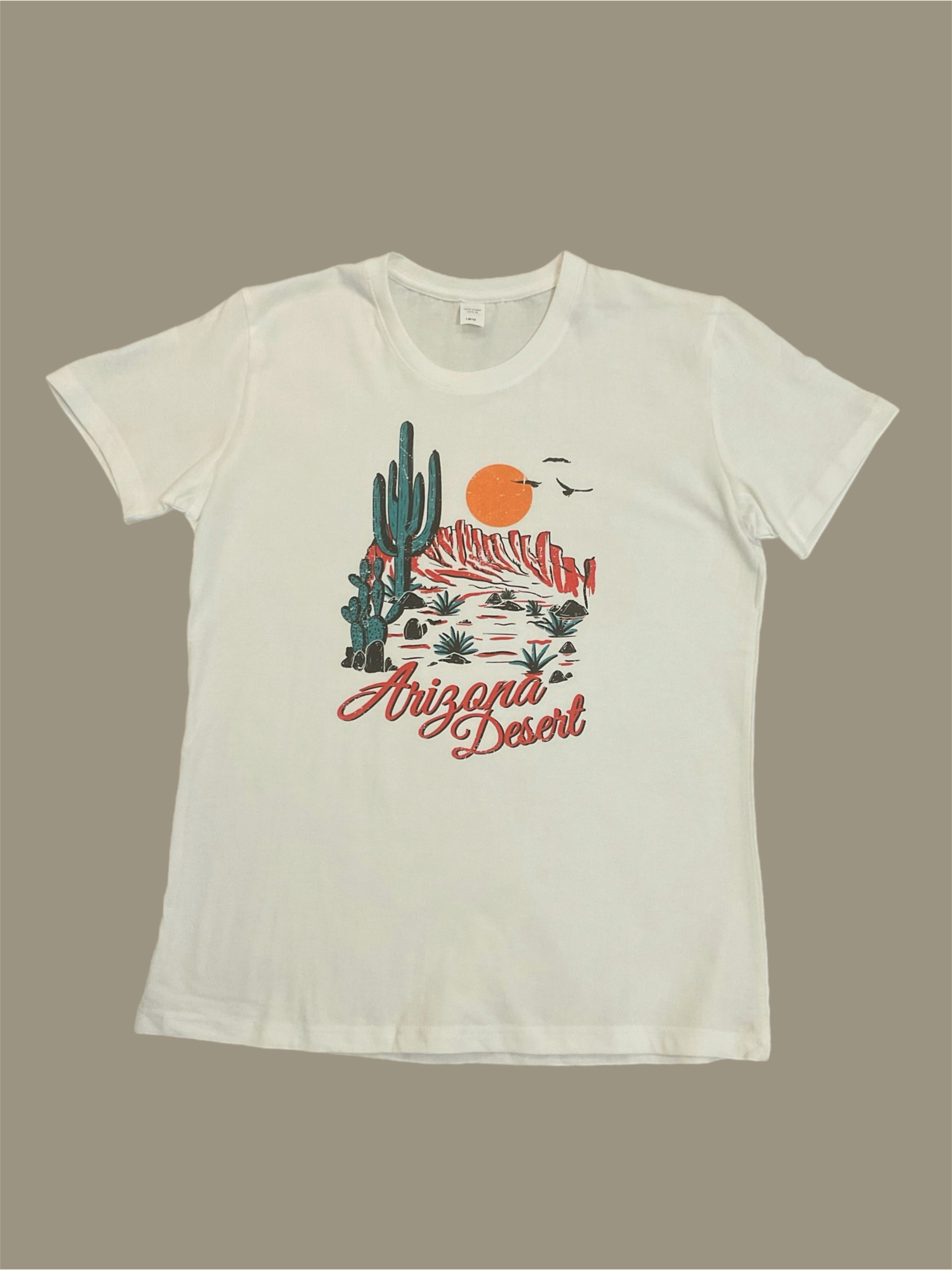 Women’s Arizona Desert Vintage White T-Shirt