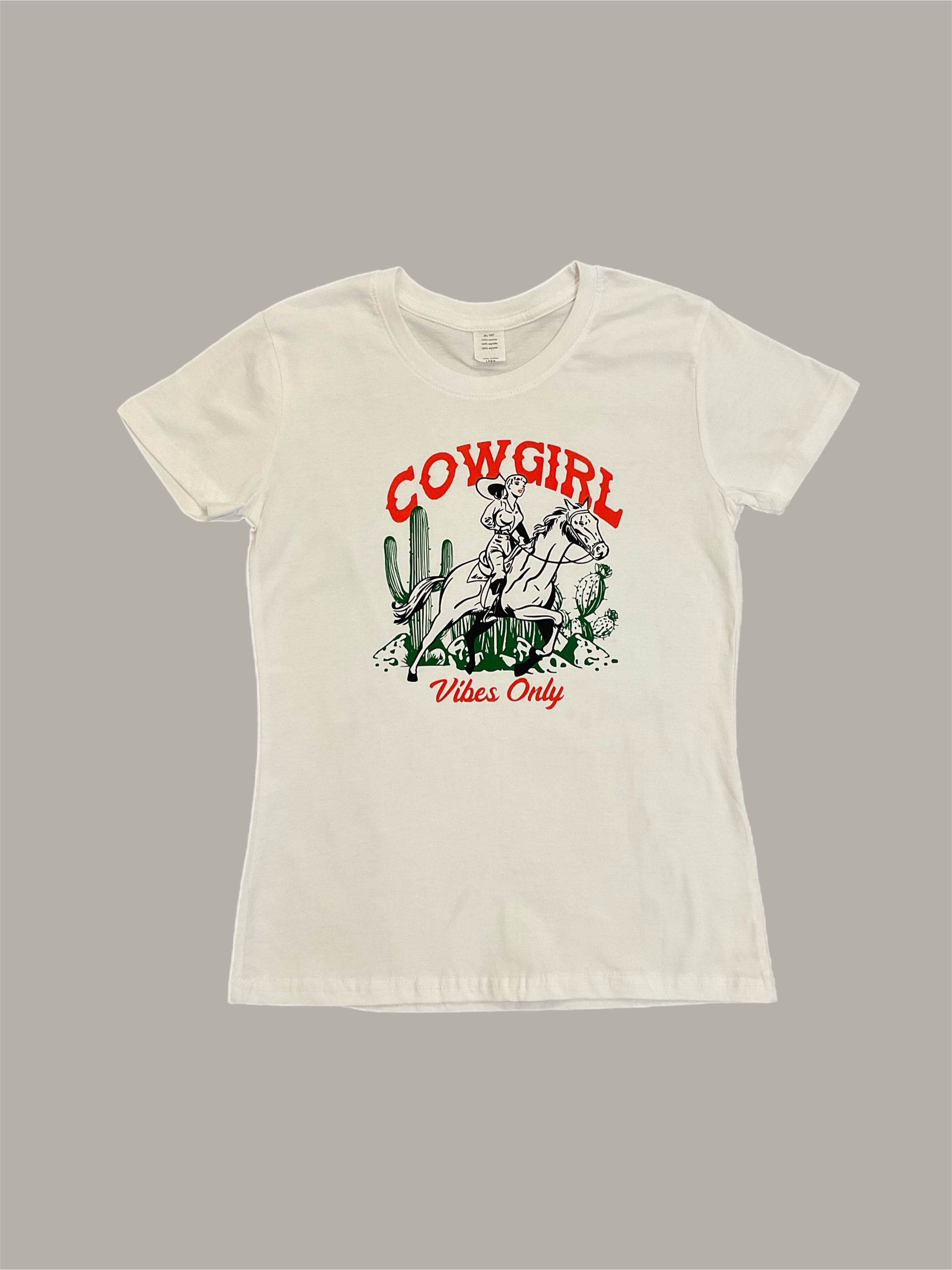 Women’s Cowgirl Vibes  Vintage White T-Shirt