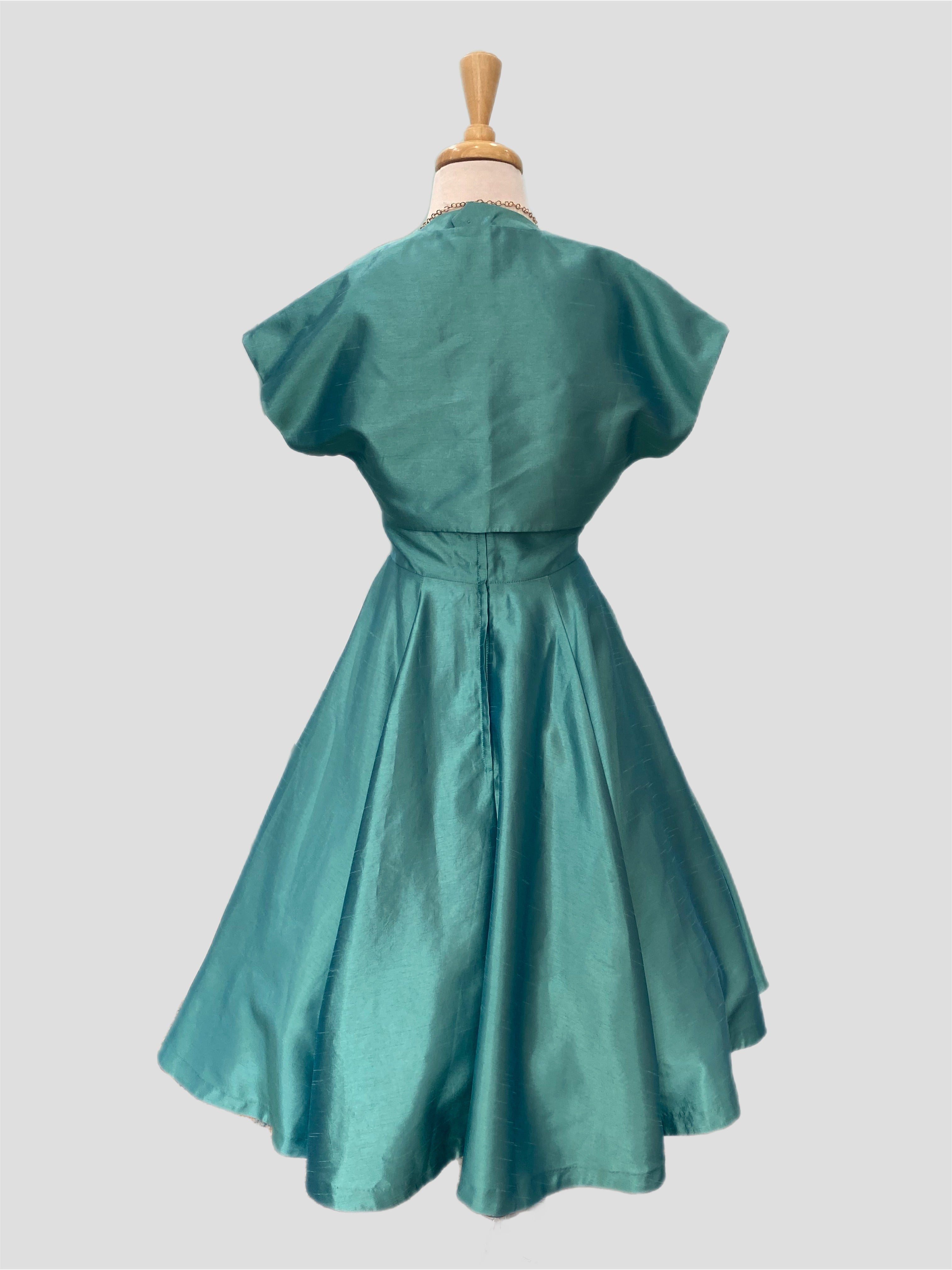 Sonja Aquamarine Vintage 1950s Style Dress