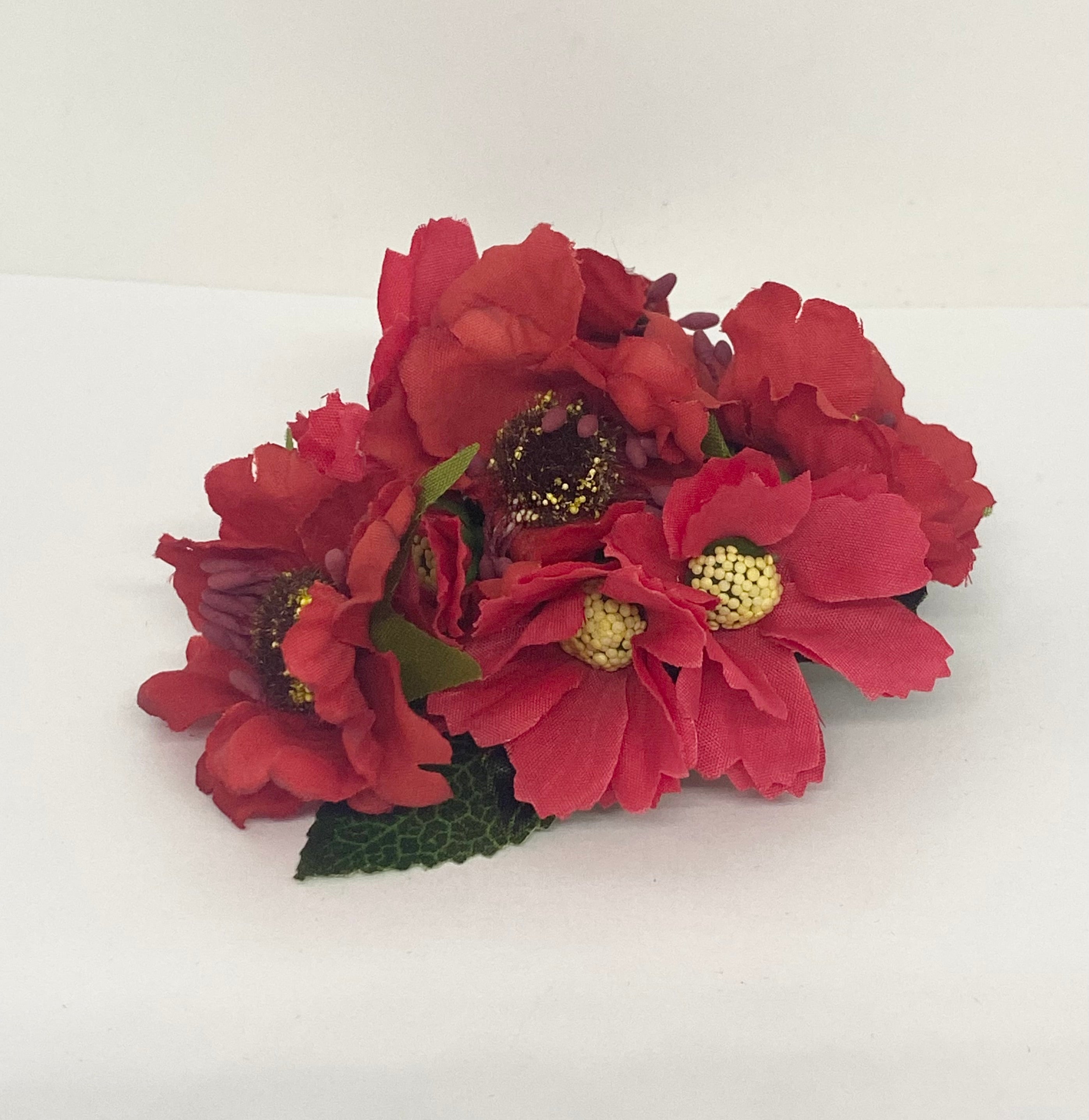 Petite red Daisy Posy  1940’s/1950’s Style Hair Flower