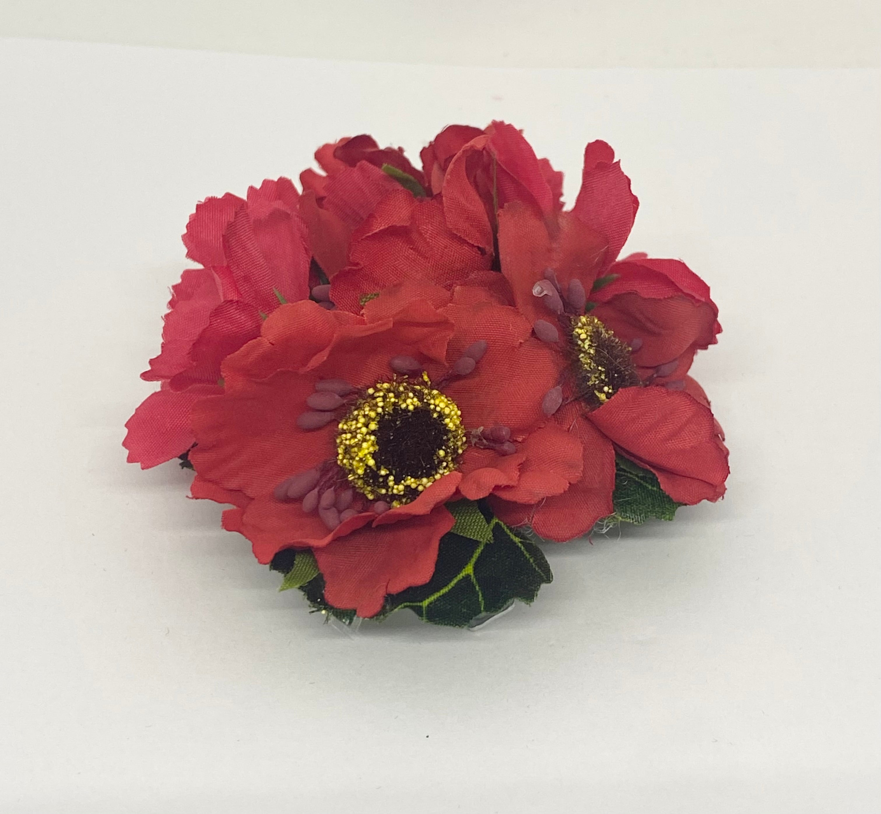 Petite red Daisy Posy  1940’s/1950’s Style Hair Flower