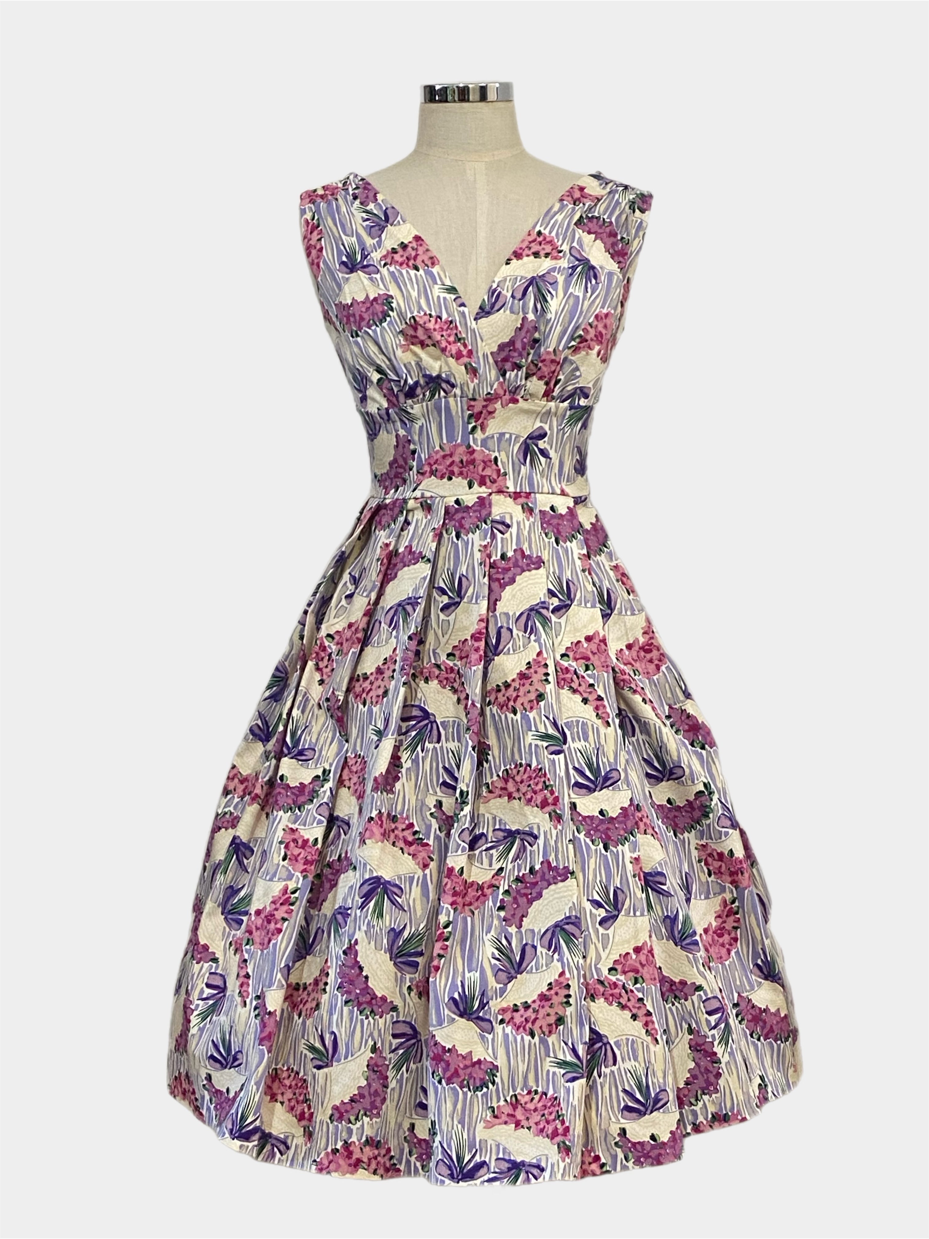 Vivian  Victorian Violets Vintage style Dress