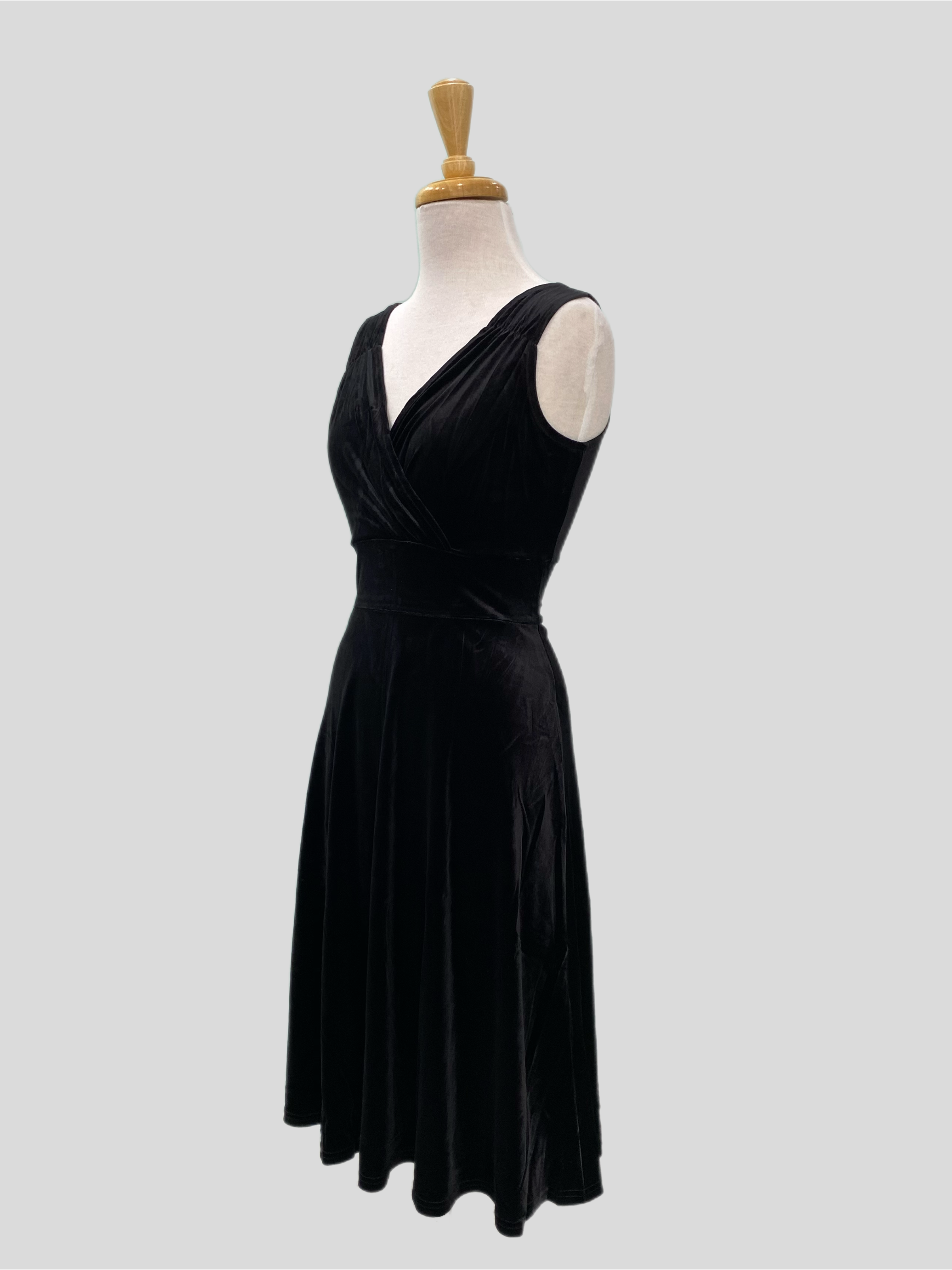 Charlotte Velvet Vintage style Dress Black