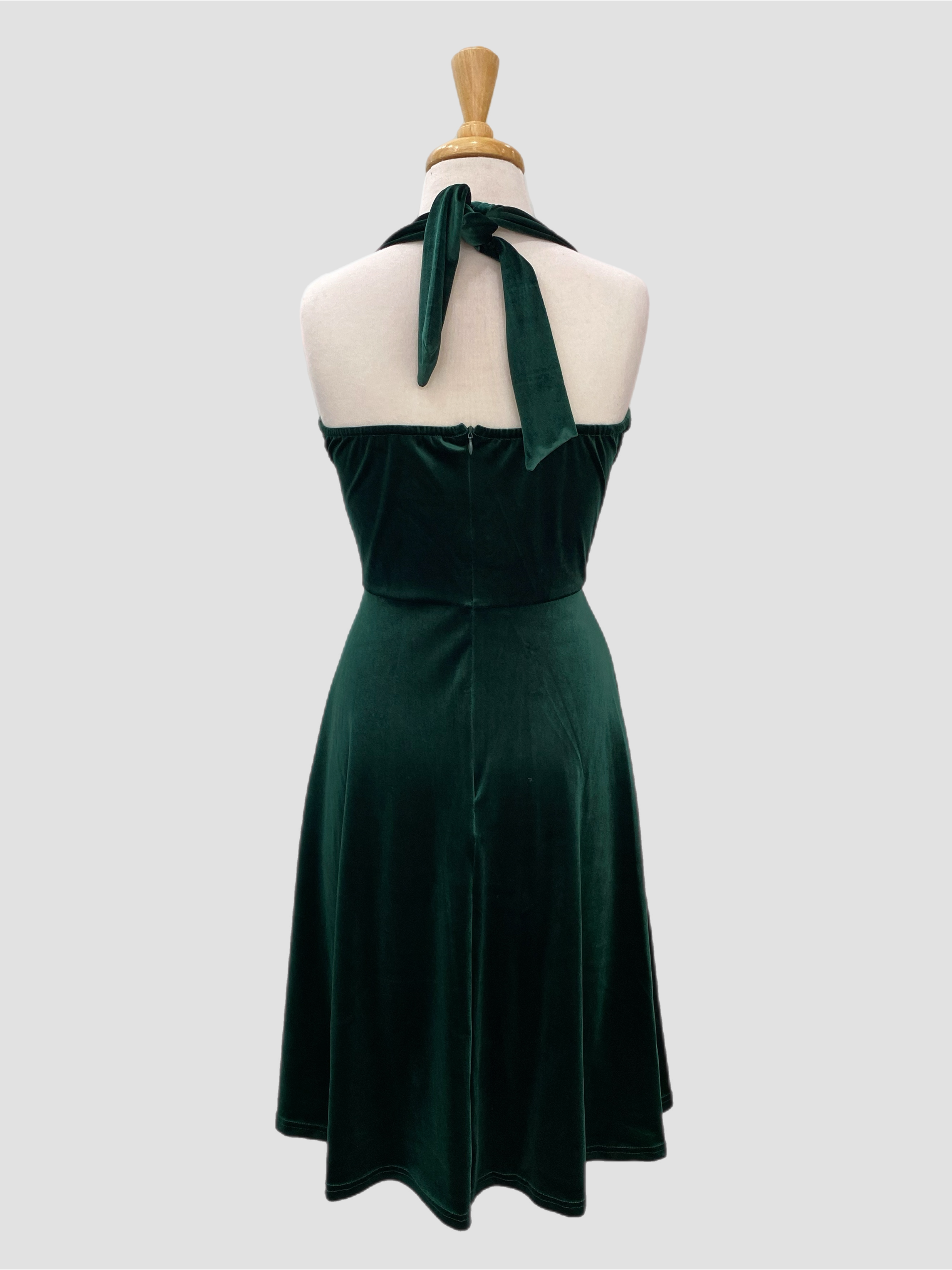 Sherri Velvet Vintage style Dress Green