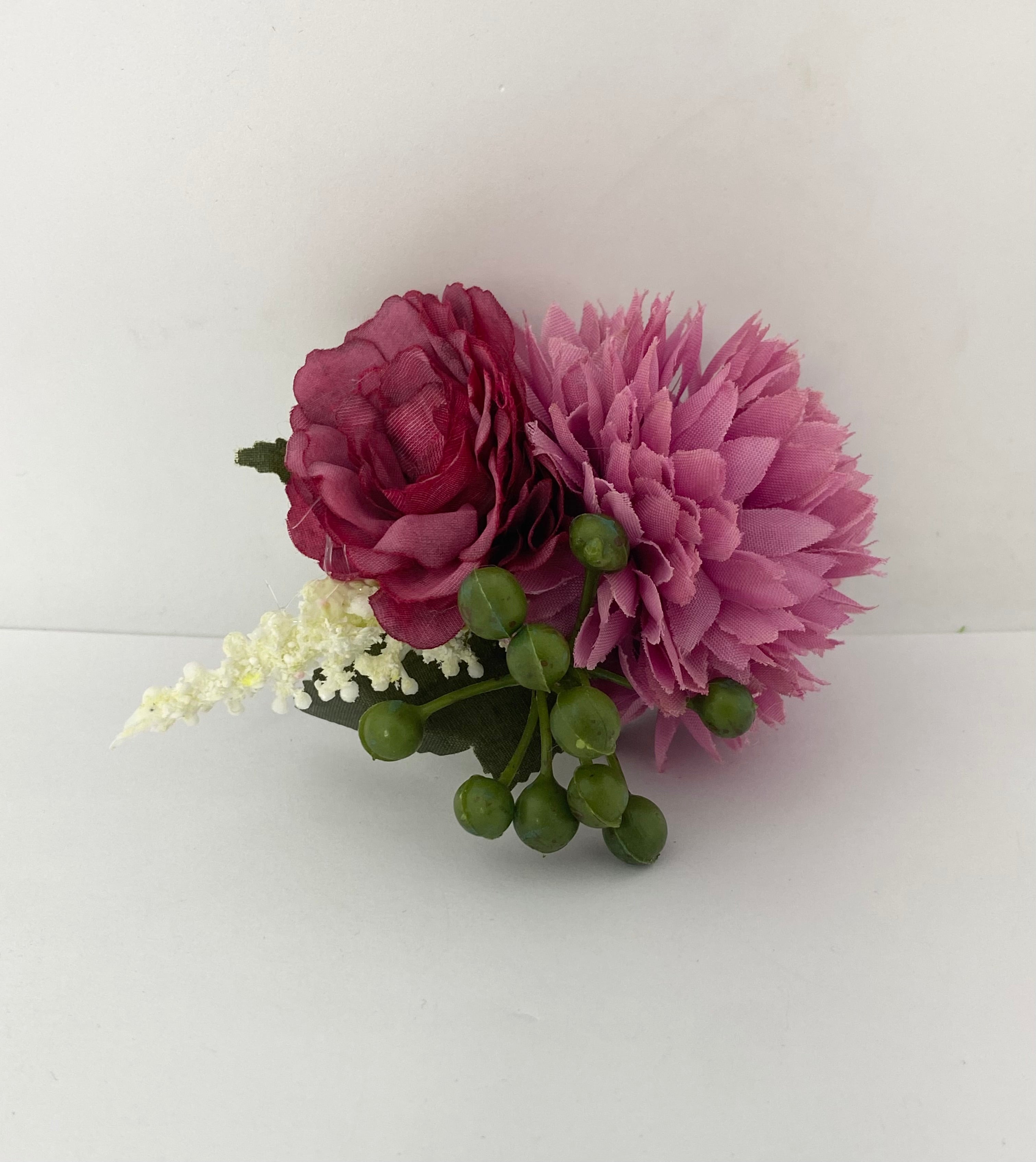 Dusty pink Pom 1940’s/1950’s style Hair Flower
