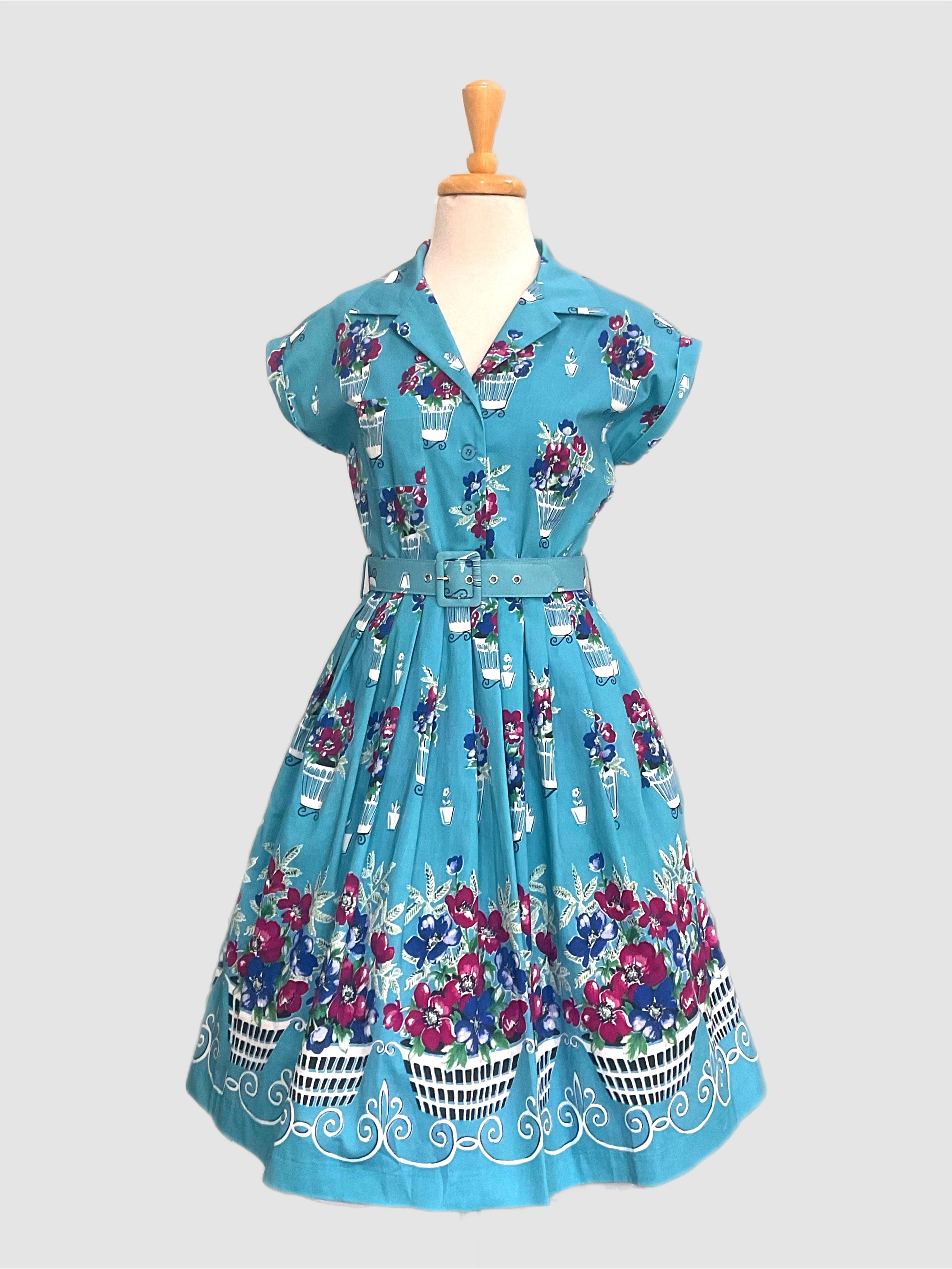 Connie  Parisian Patio 1950s Vintage Style Dress