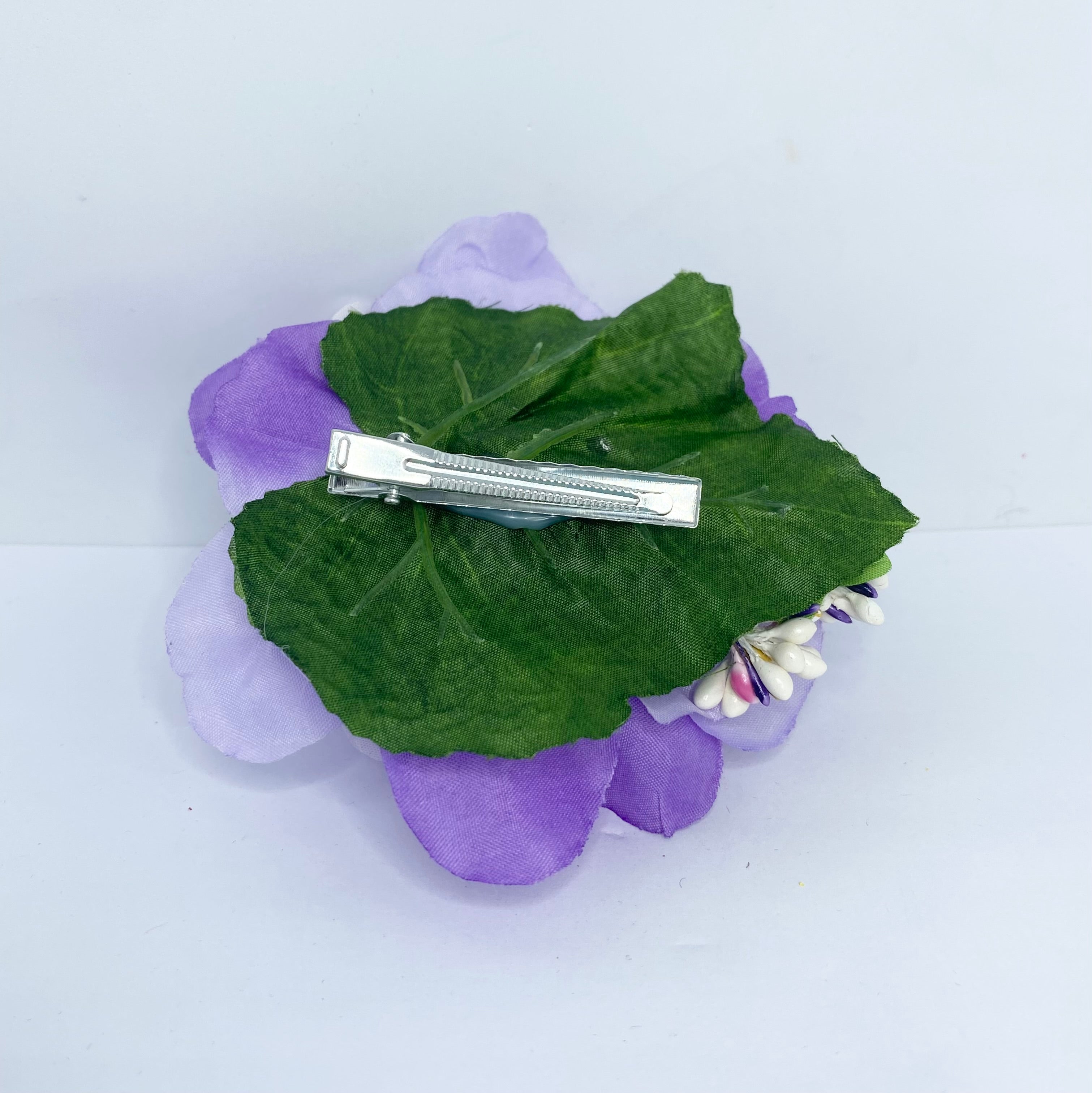 Lavender days 2 vintage style hair Flower Purple and white flower hair clip . 1940s/1950s pin up