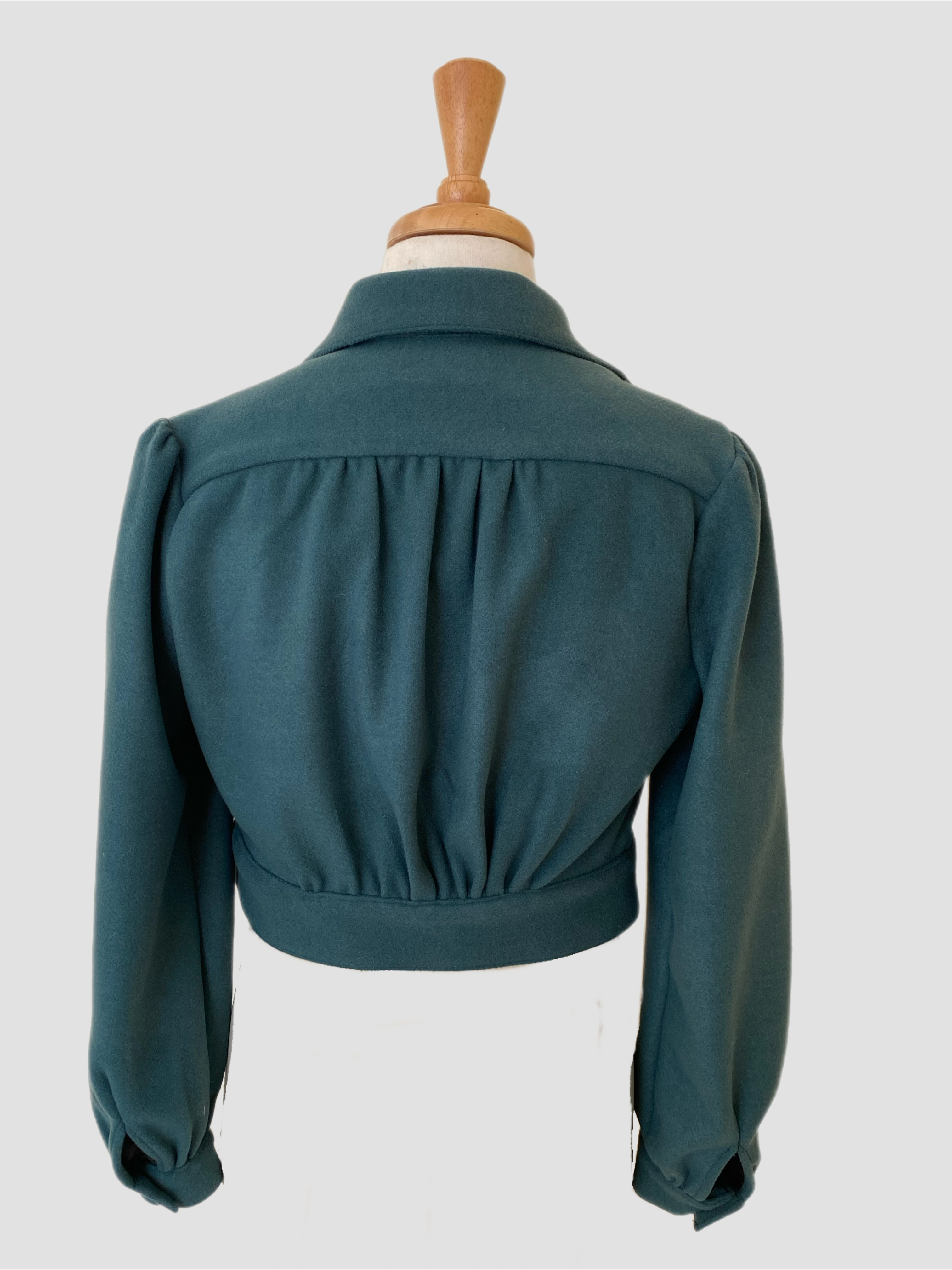 Rosie Dark green cropped vintage style 1950s jacket