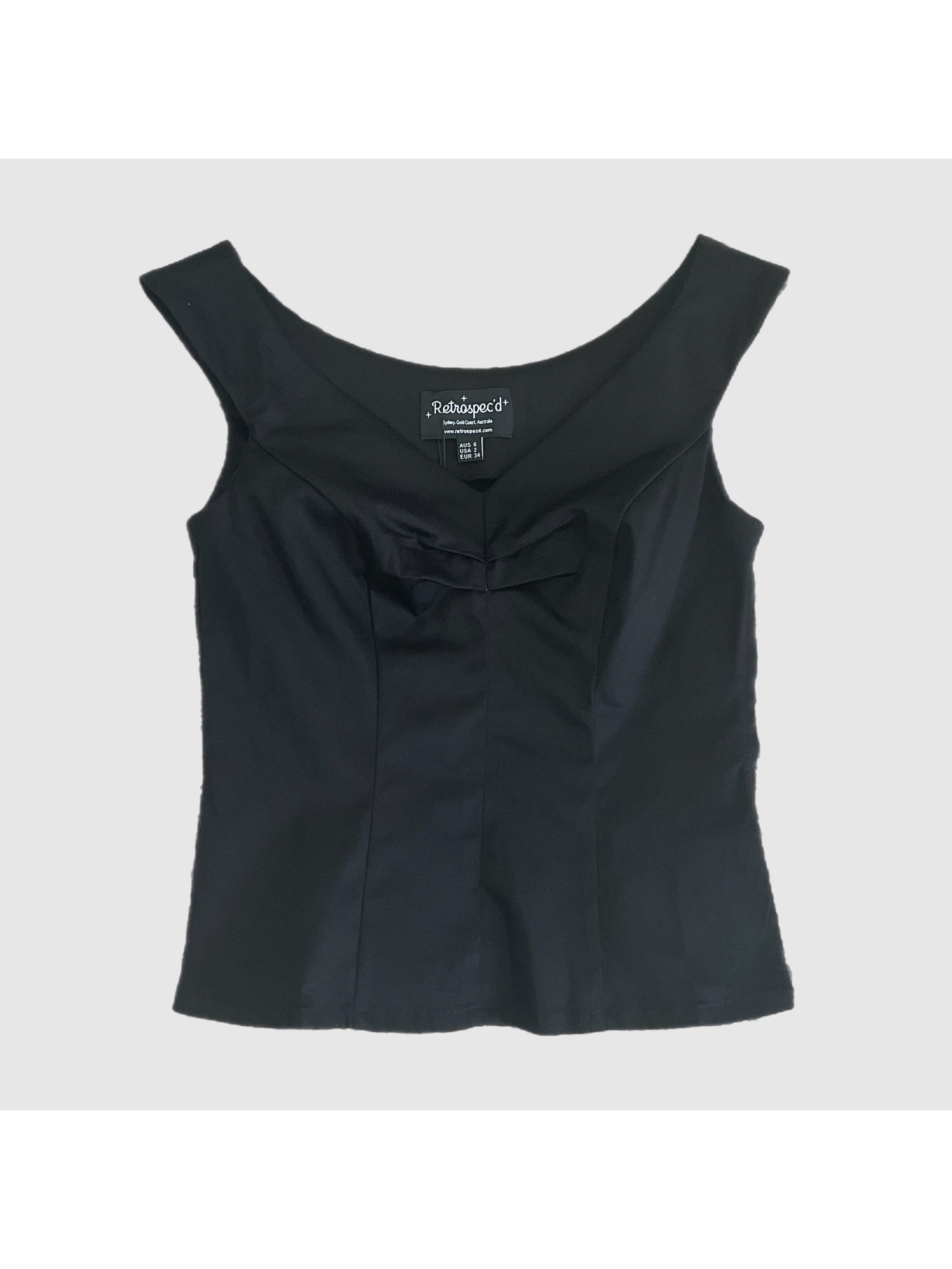 Scarlet Top Black Retrospec'd Clothing