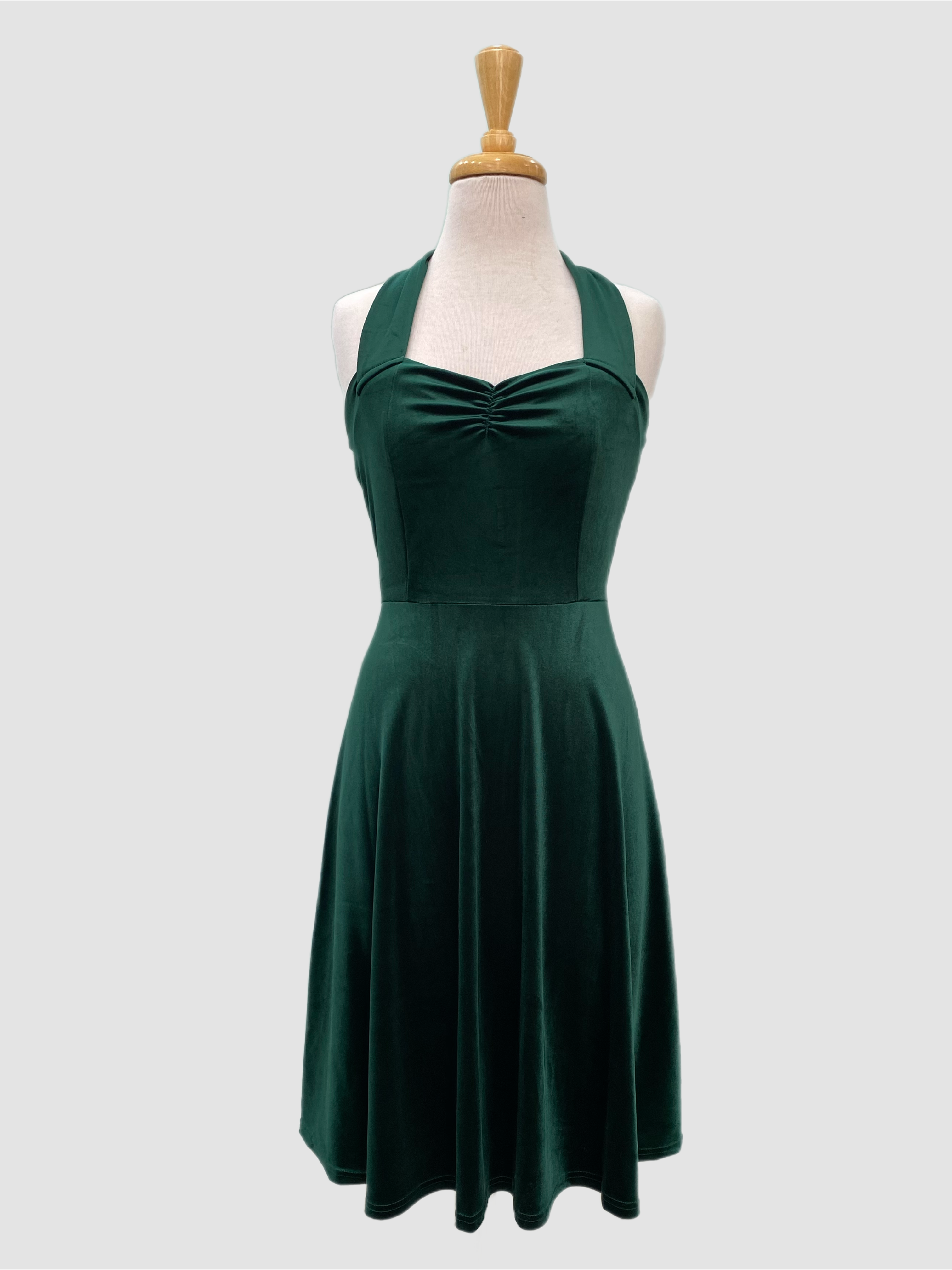 Sherri Velvet Vintage style Dress Green Vintage Dress Sherri Velvet Vintage style Dress Green Vintage Dress