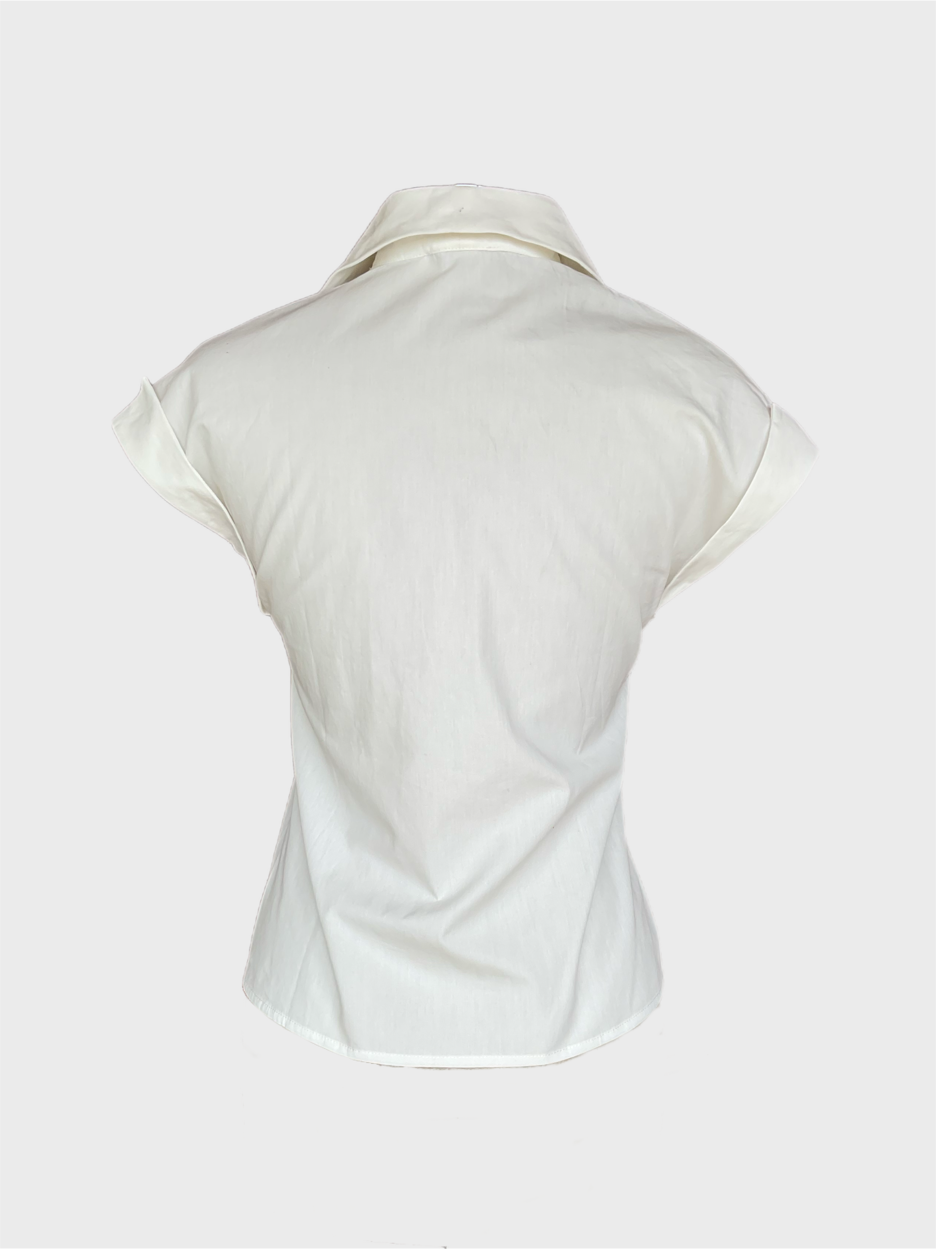 Tammy Natural white vintage style Cotton Blouse